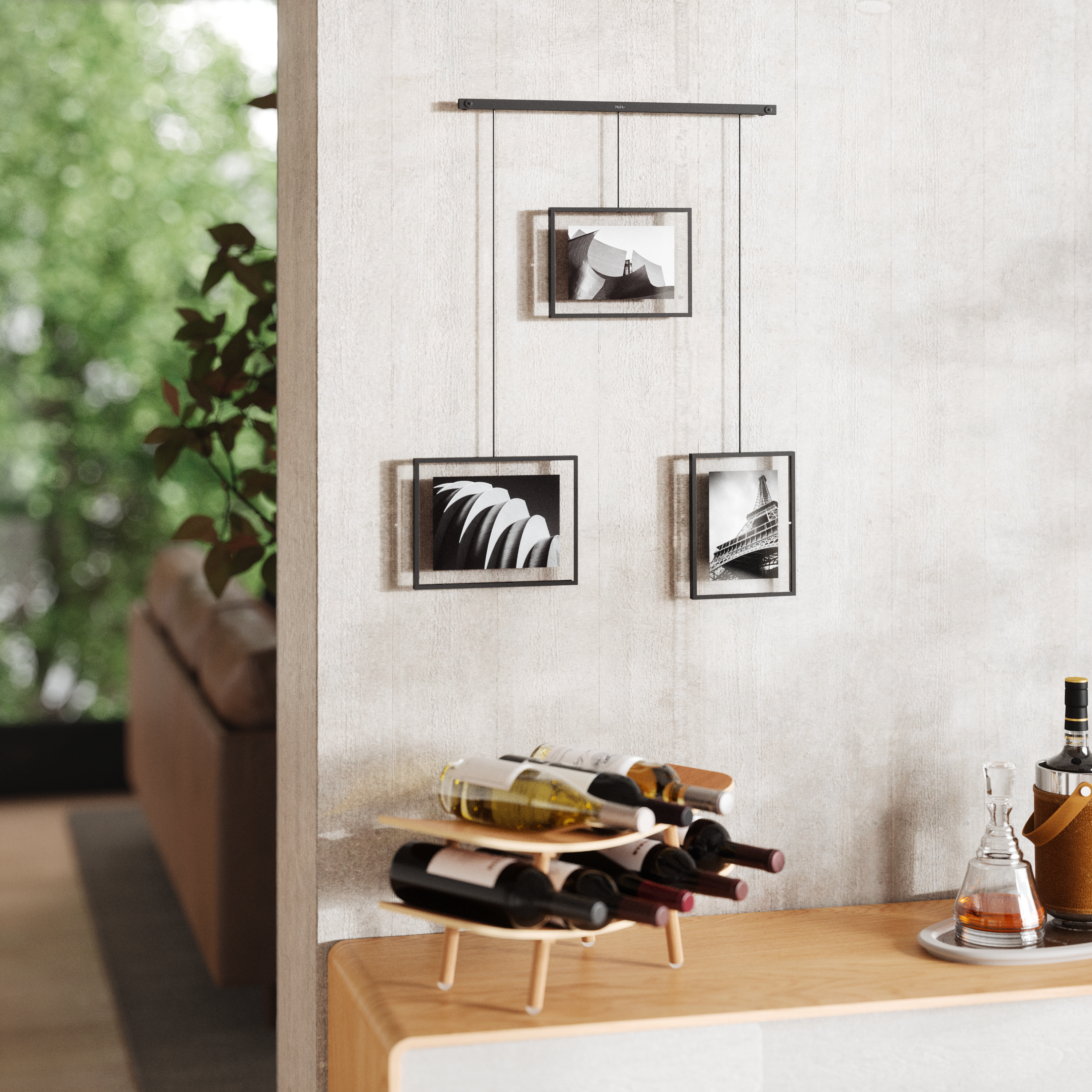 Exhibit Photo Display Set of 3 - Black Photo Frame UMBRA