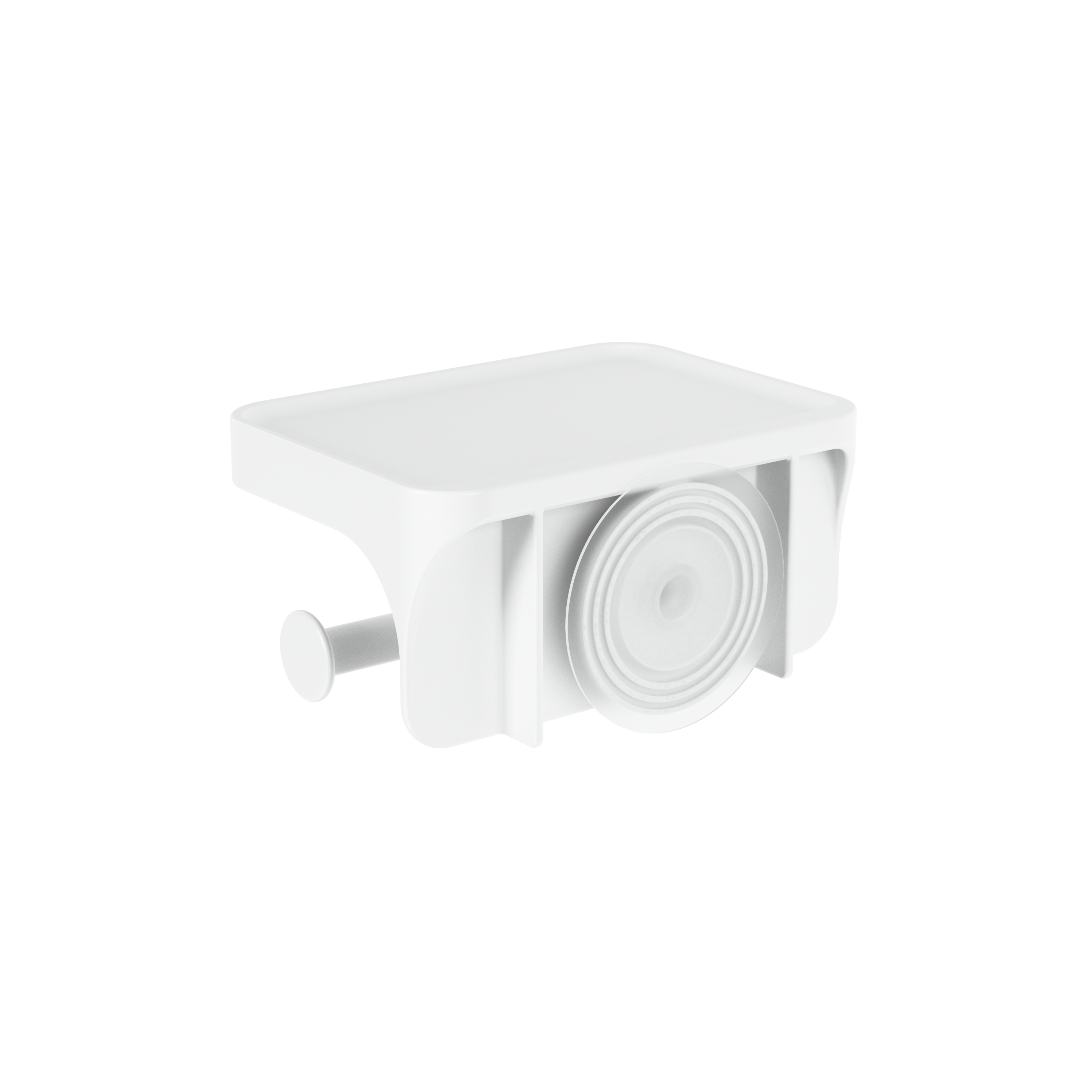 Flex Adhesive Toilet Paper Holder & Shelf - White Shower Storage UMBRA