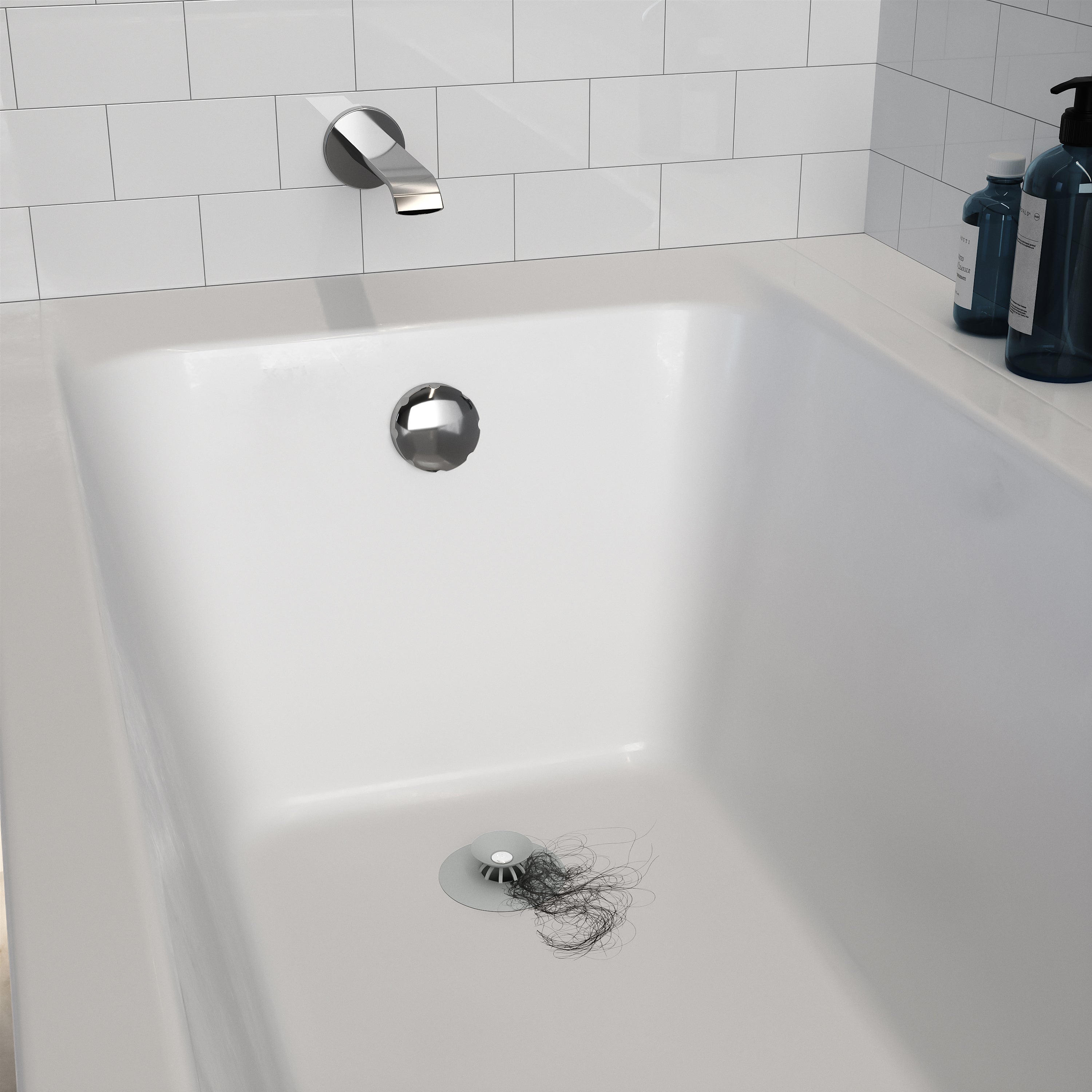 Flex Drain Stop & Hair Catcher - Grey Shower Accessories UMBRA