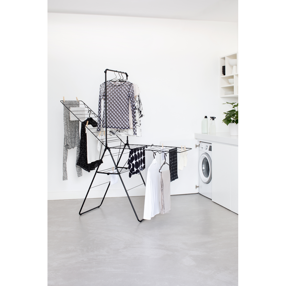 Brabantia HangOn Drying Rack with Rod - 25m Matt Black