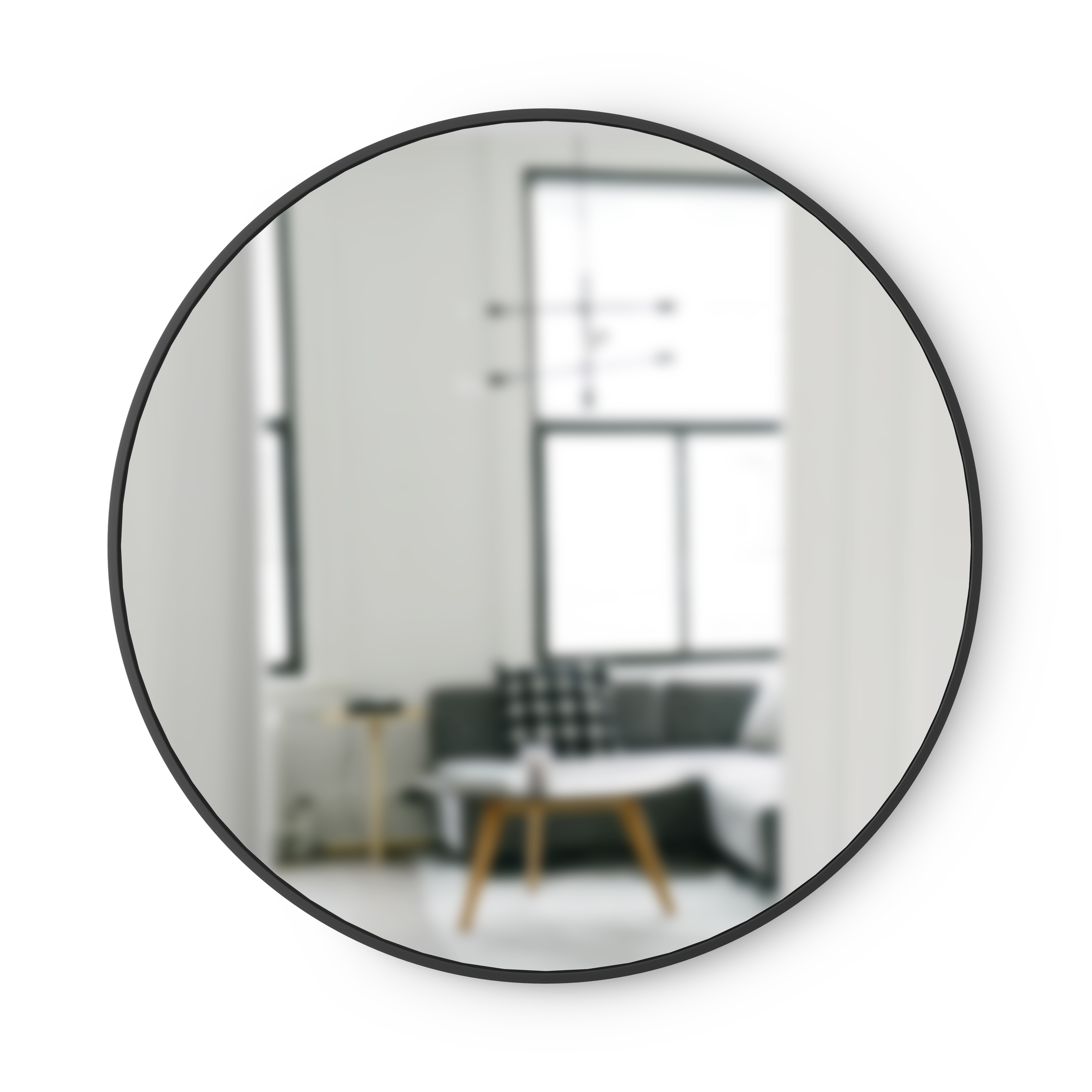 Hub Wall Mirror 94cm - Black Mirror UMBRA