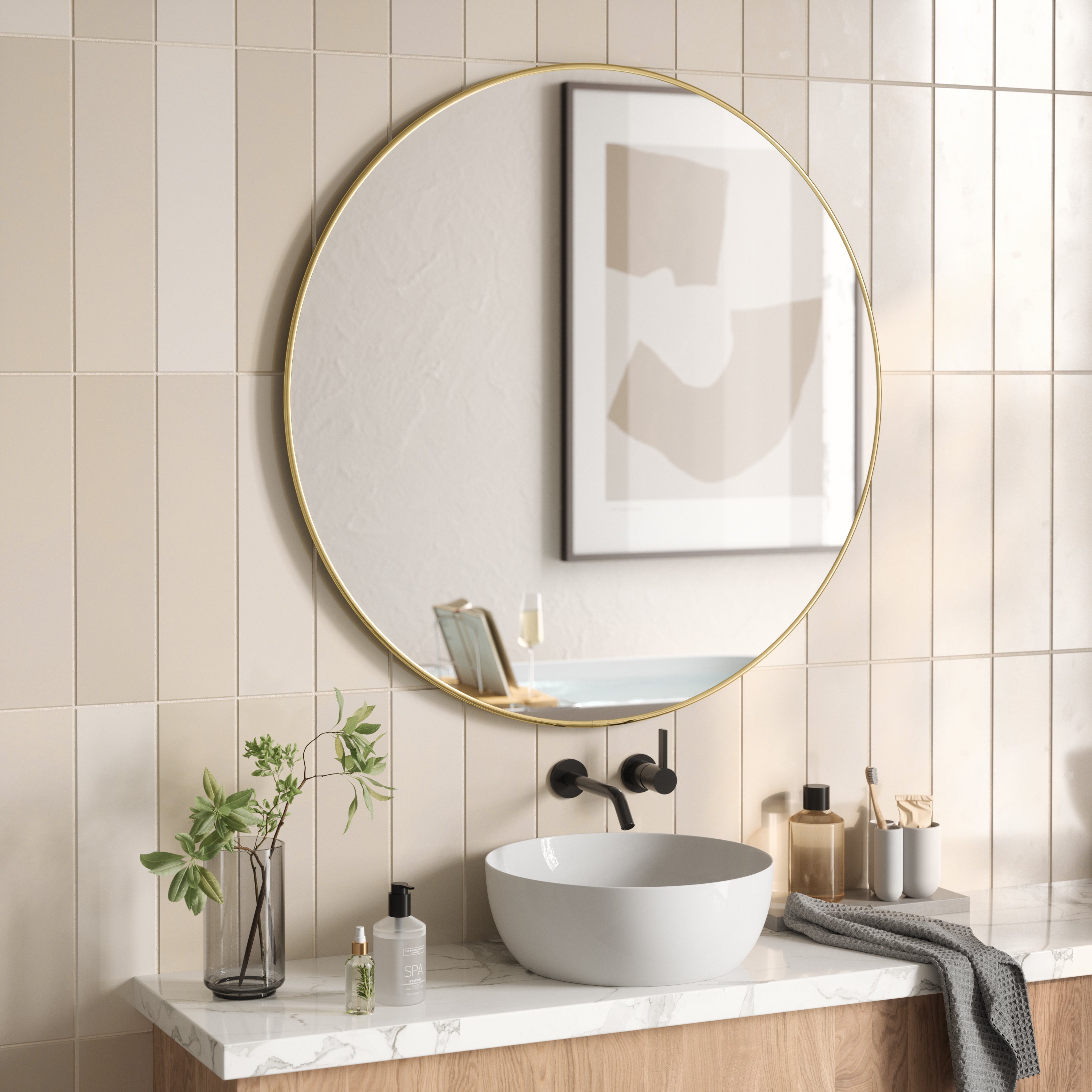 Hubba Mirror - Brass Mirror UMBRA