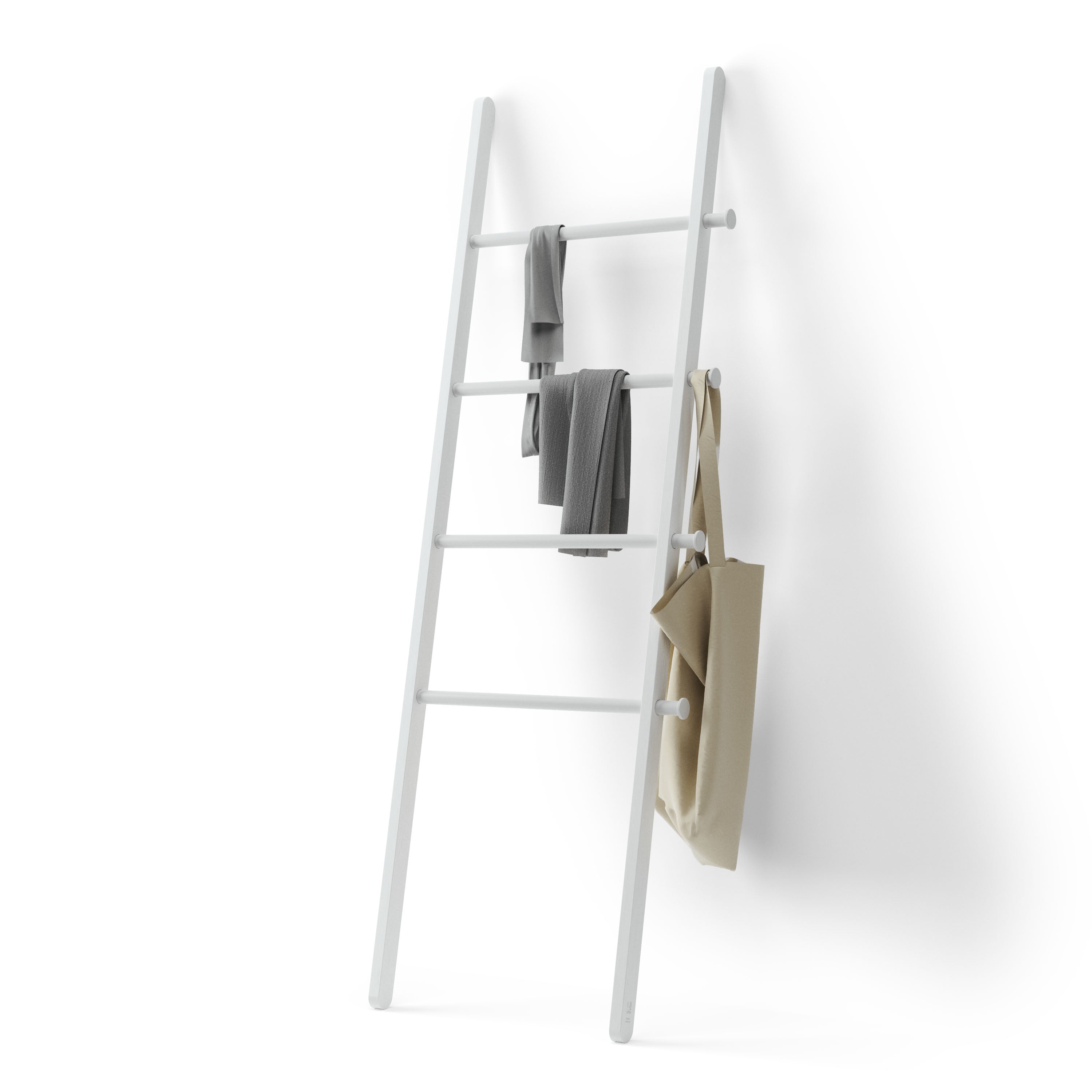 Leana Ladder Rack - White Furniture UMBRA