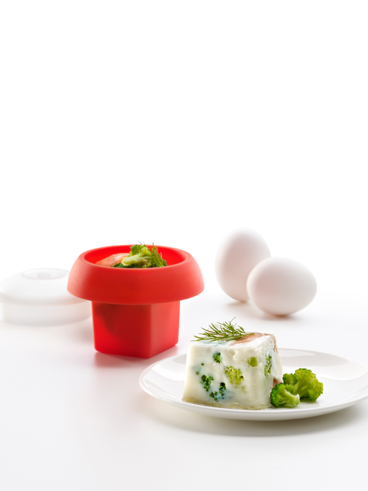 Lekue Microwave Egg Cup Square - Red