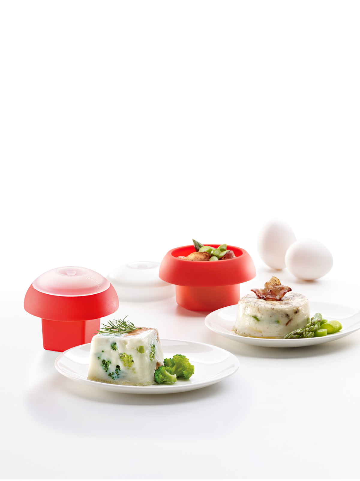 Lekue Microwave Egg Cup Set of 2 - Red