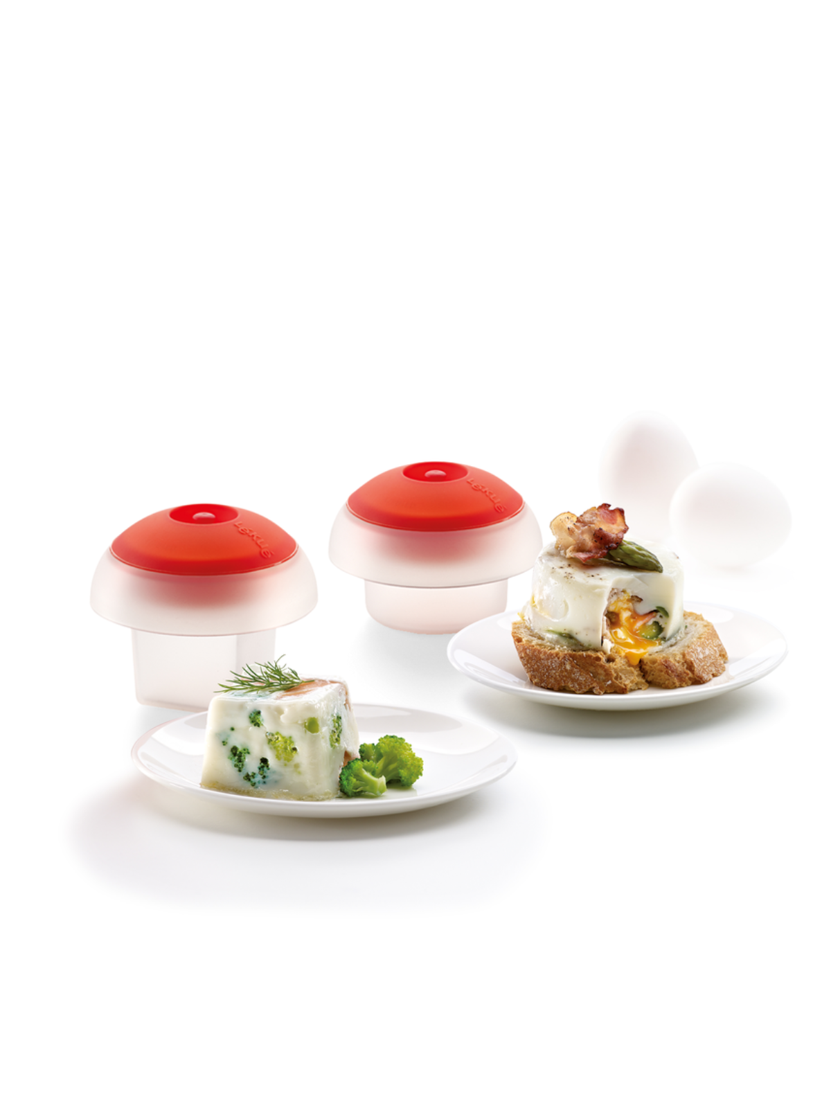 Lekue Microwave Egg Cup Set of 2 - Clear