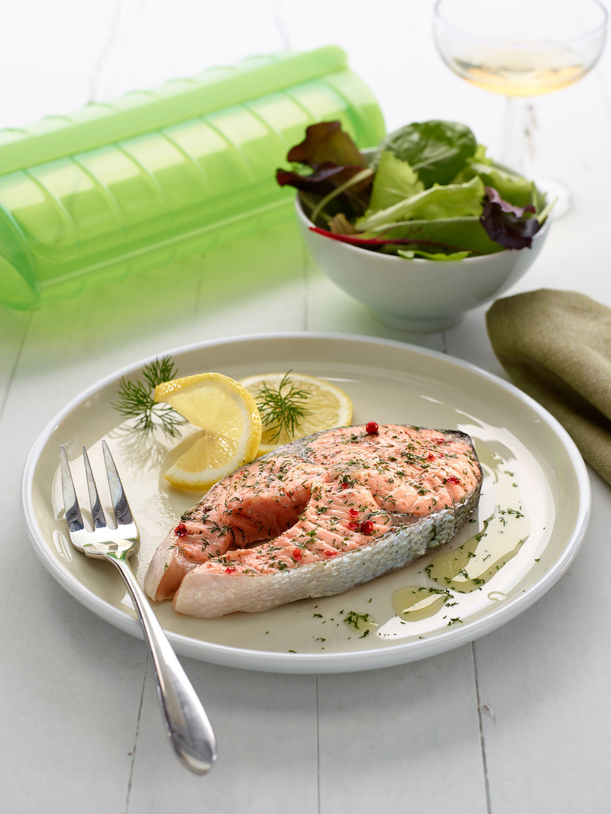 Microwave Steam Cooker with Tray, 1-2 p, Green