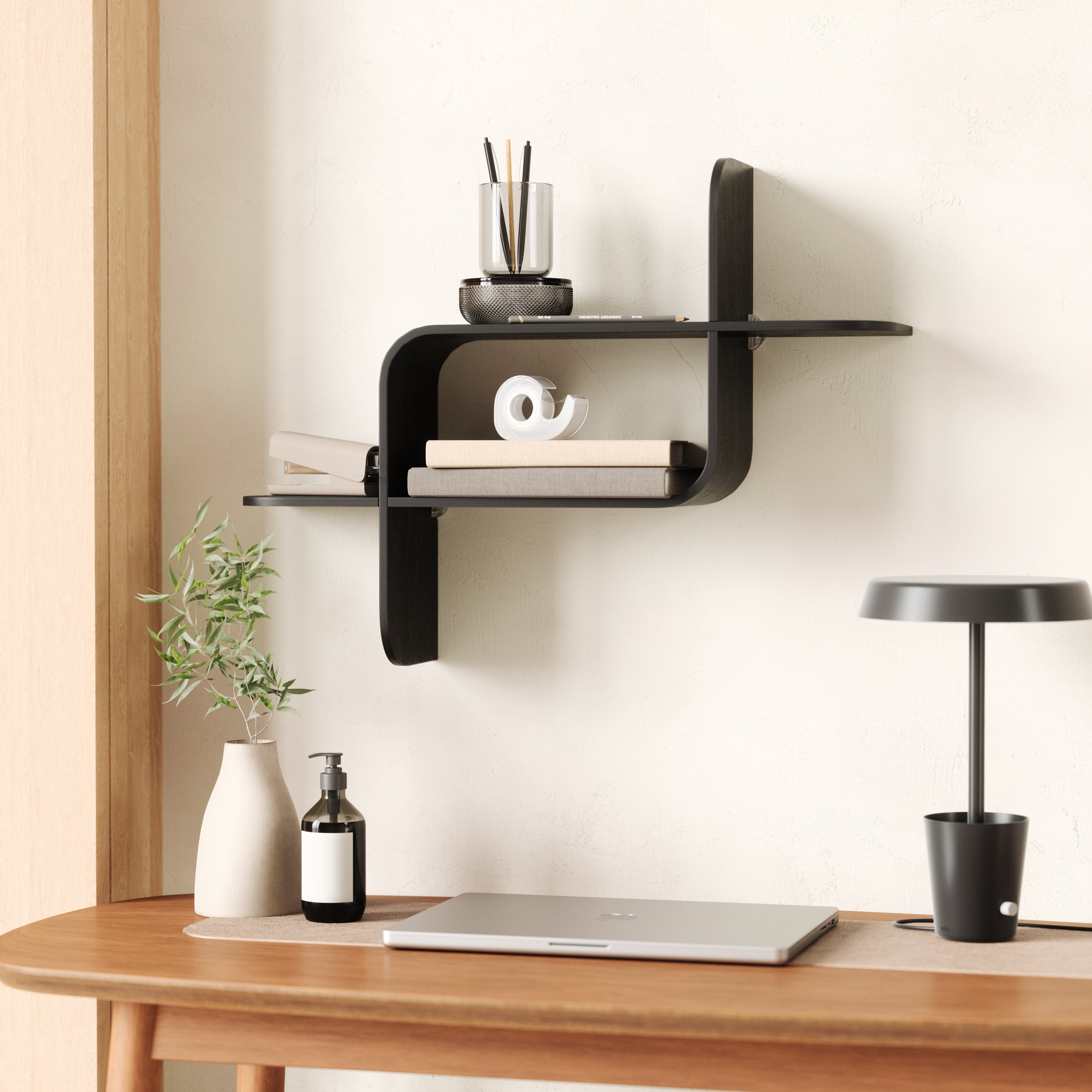 Montage Shelf - Black Wall Shelf UMBRA