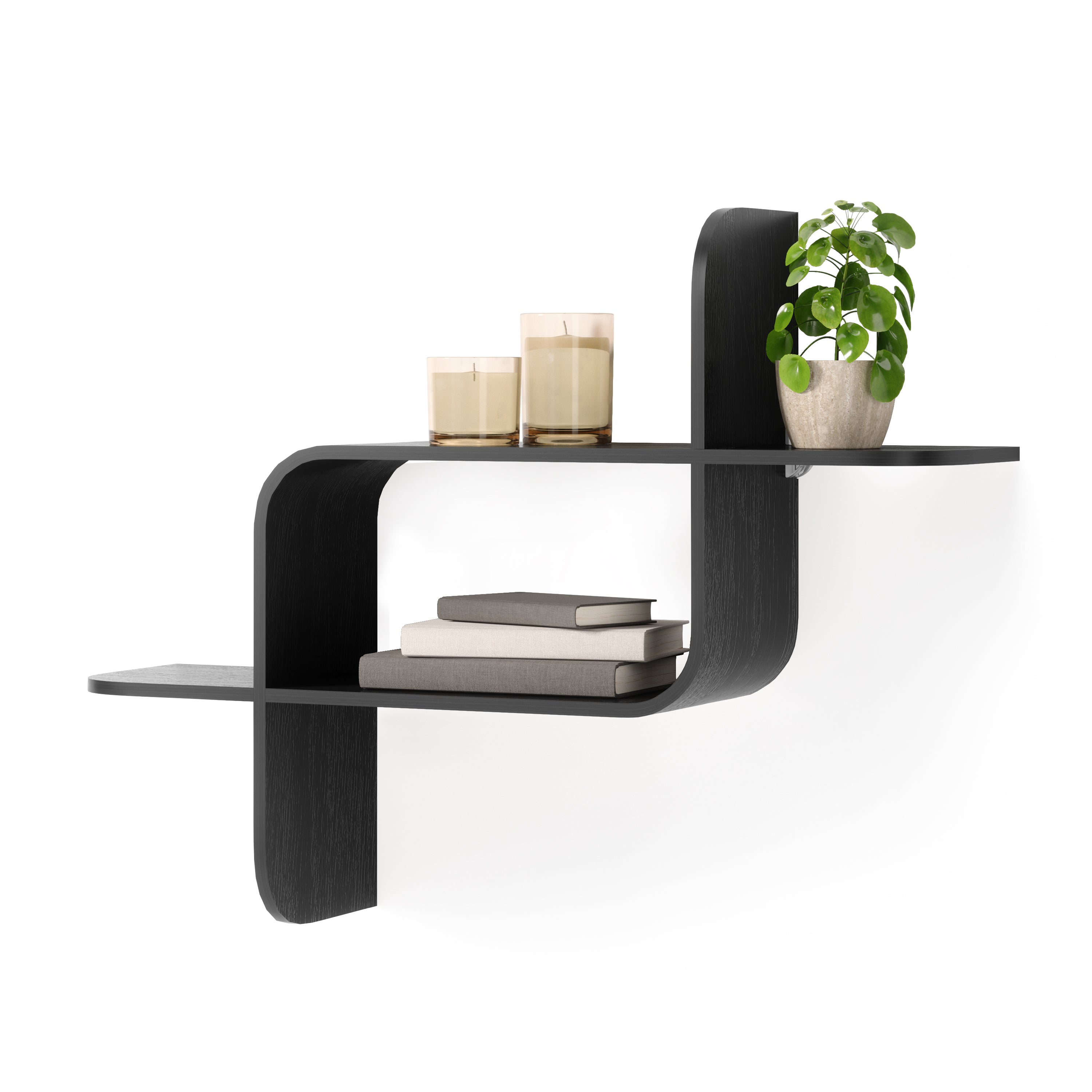 Montage Shelf - Black Wall Shelf UMBRA