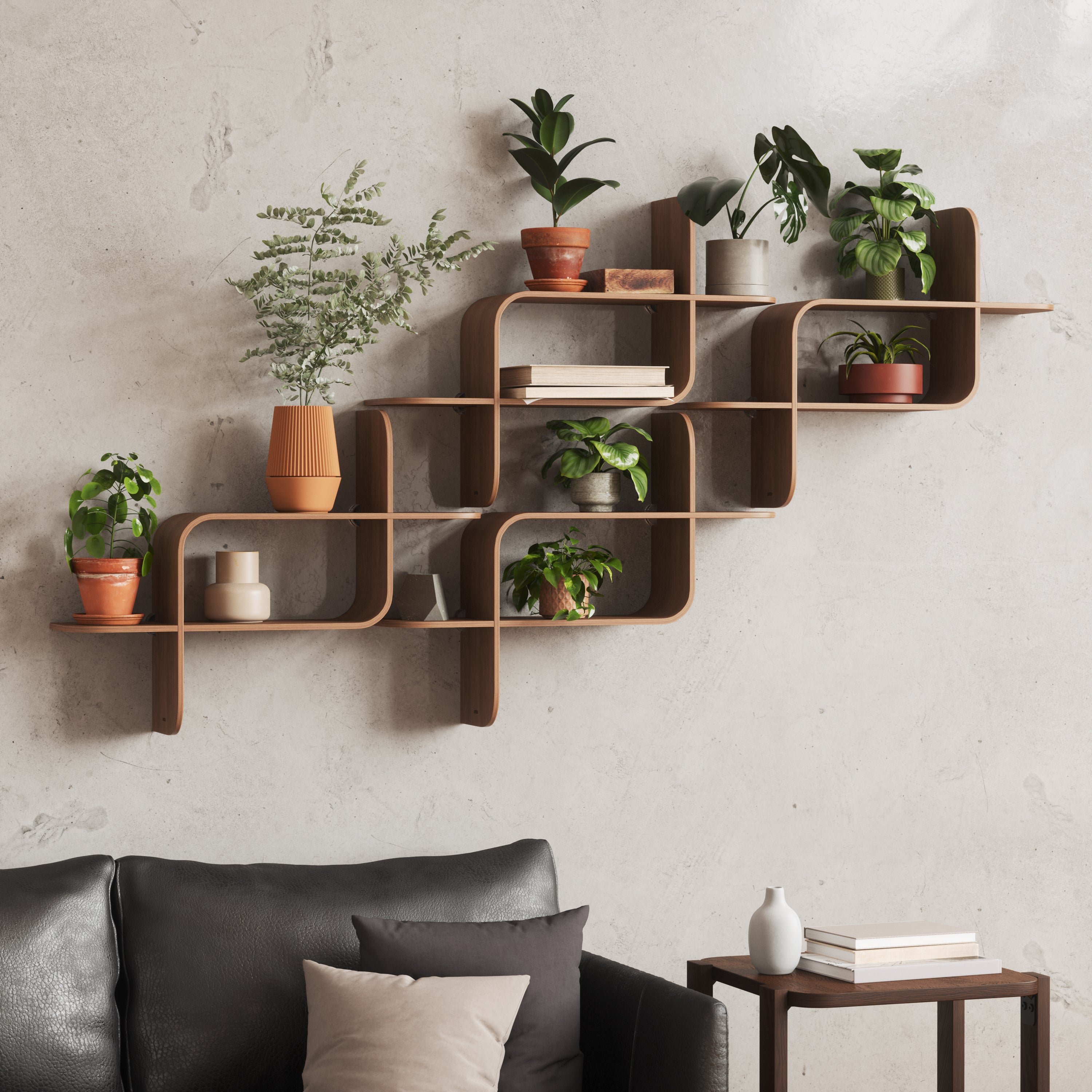 Montage Shelf - Light Walnut Wall Shelf UMBRA