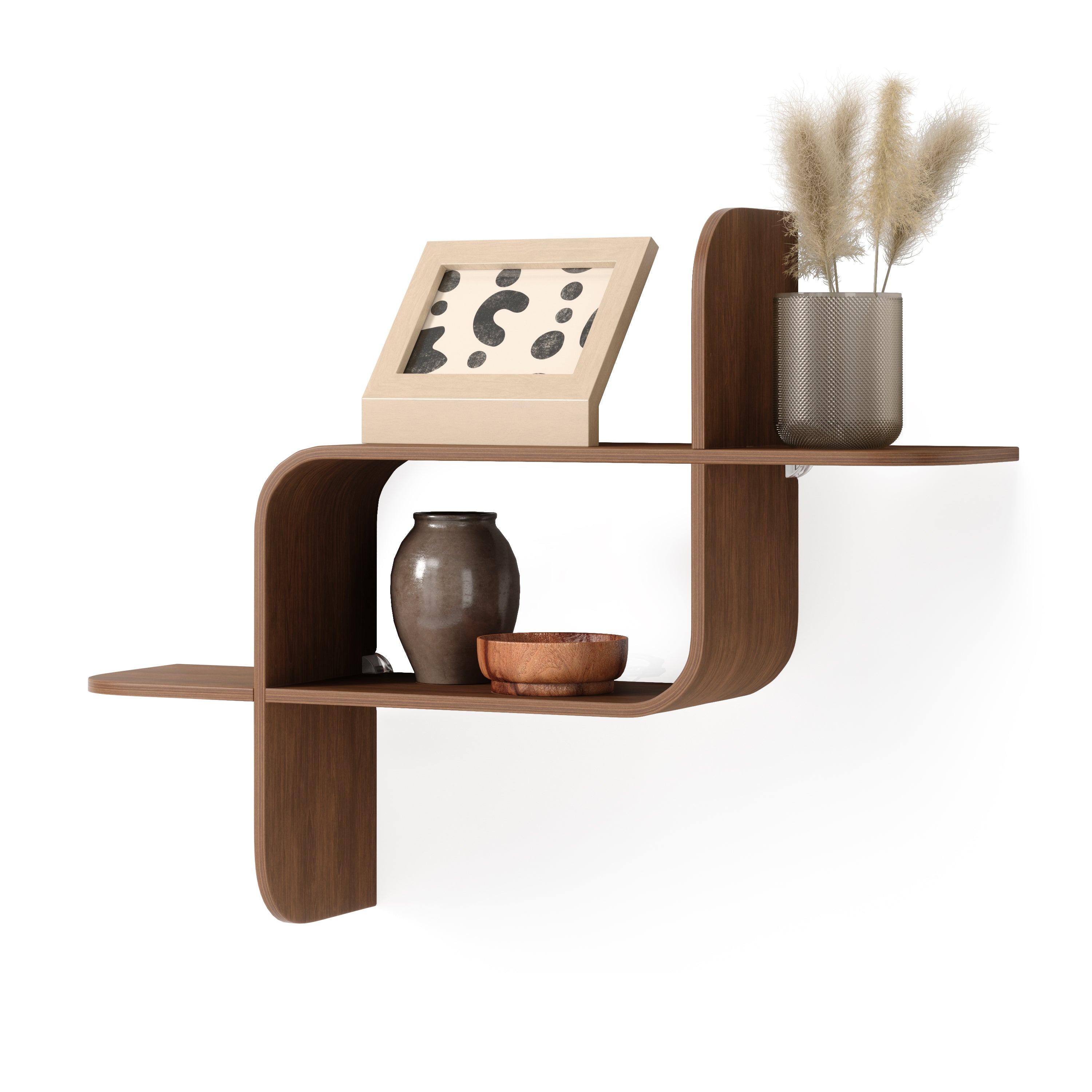Montage Shelf - Light Walnut Wall Shelf UMBRA