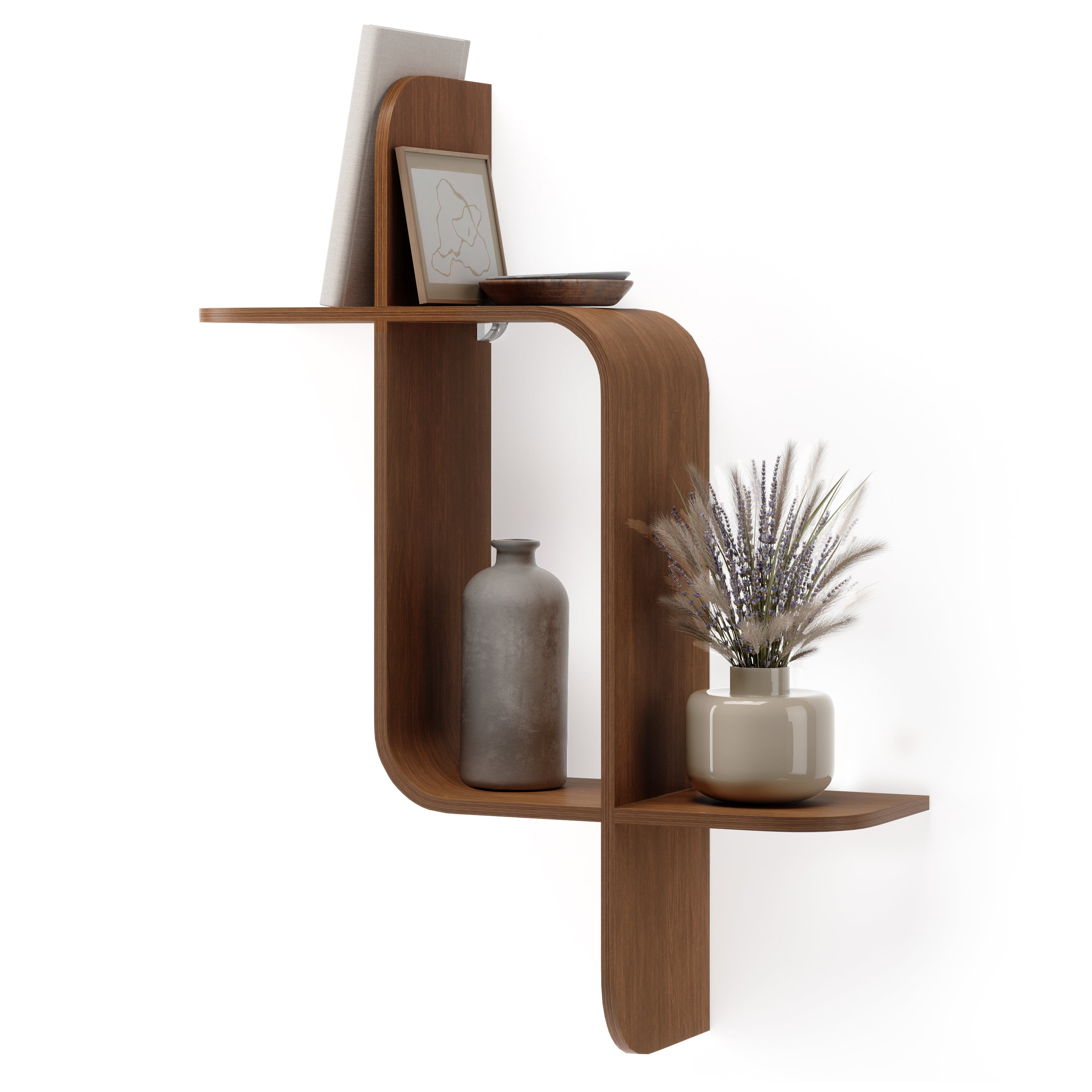 Montage Shelf - Light Walnut Wall Shelf UMBRA