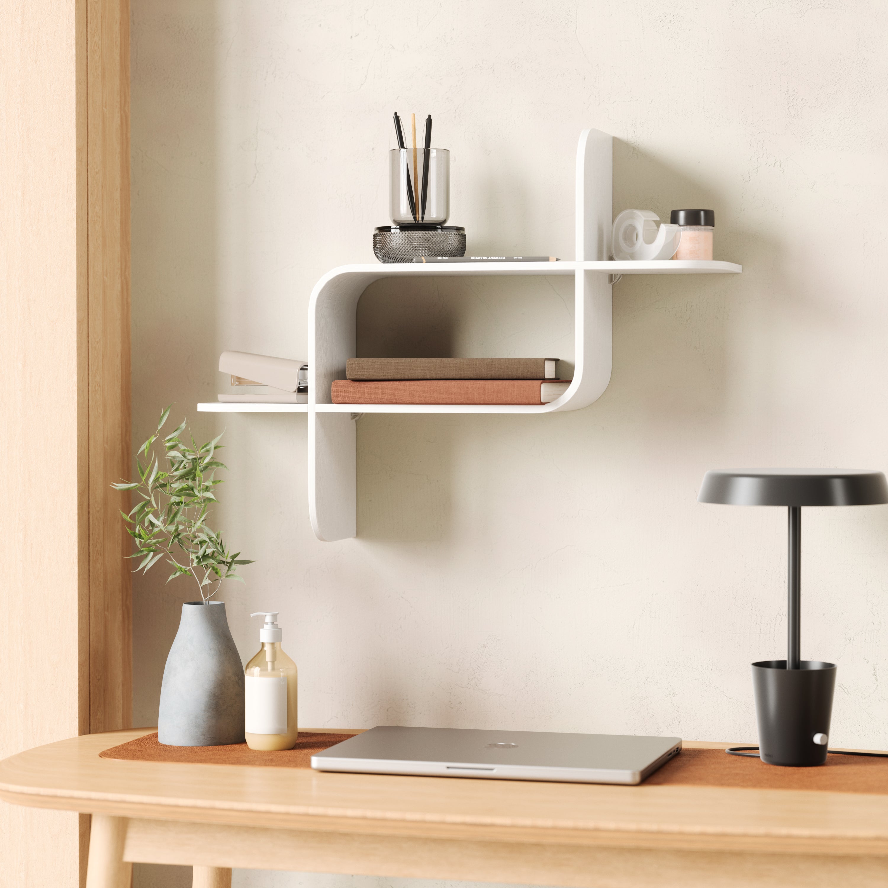 Montage Shelf - White Wall Shelf UMBRA