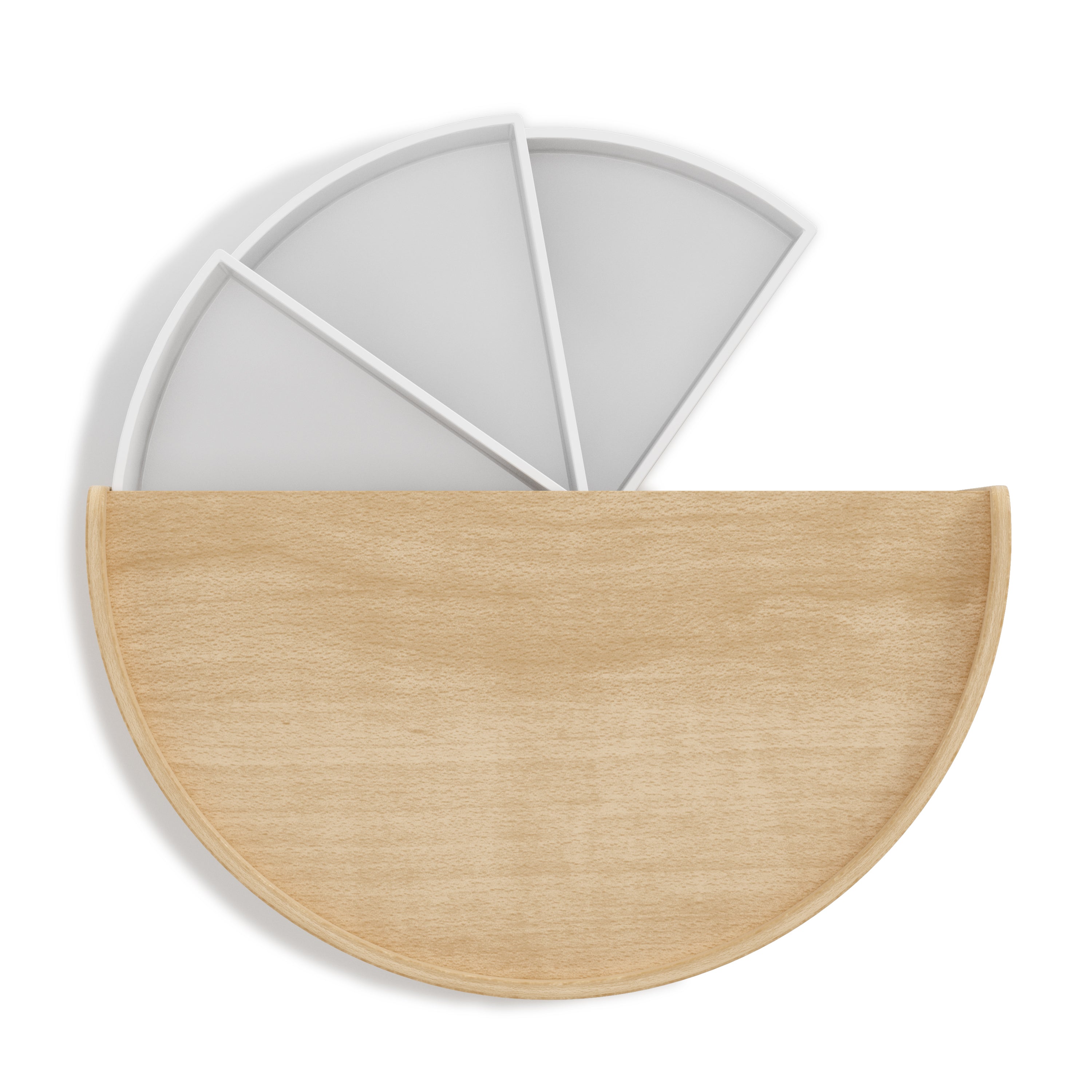 Moona Storage Box - White/Natural Jewelry Storage UMBRA