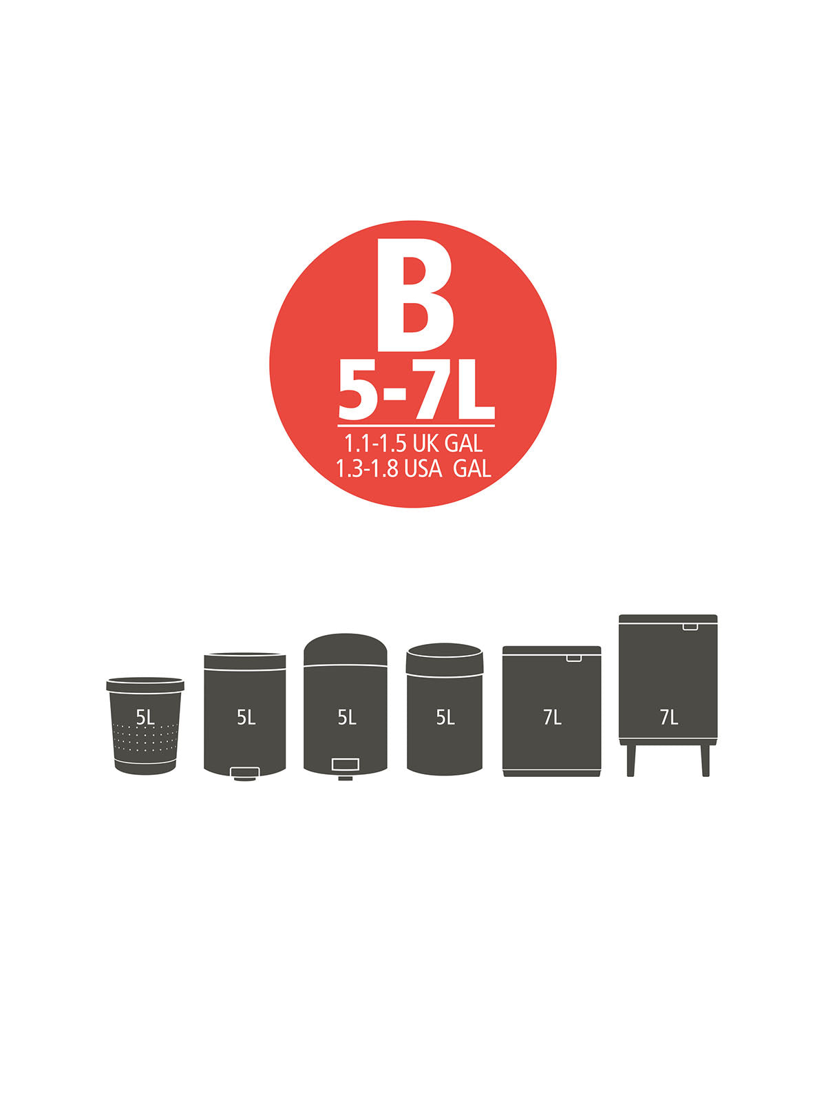 Brabantia PerfectFit Bags B - 5L Pack of 40