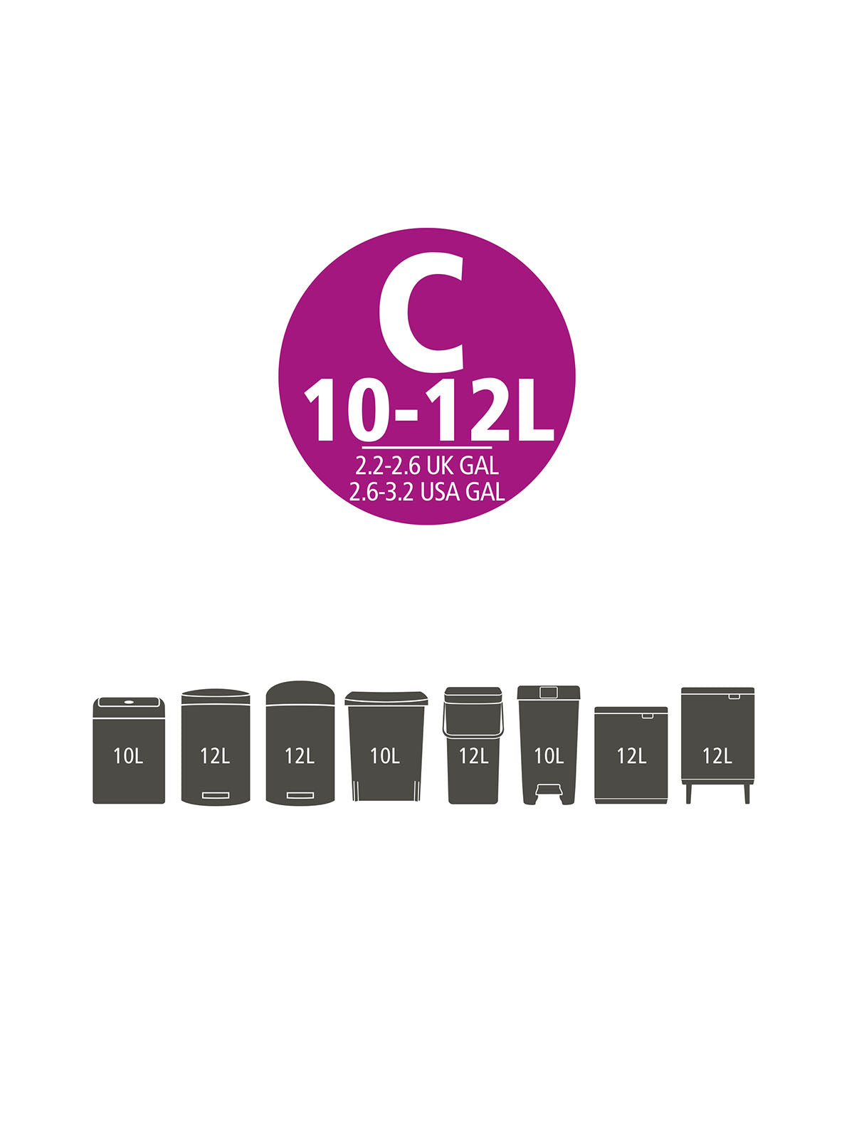 Brabantia PerfectFit Bags C - 10-12L Pack of 40