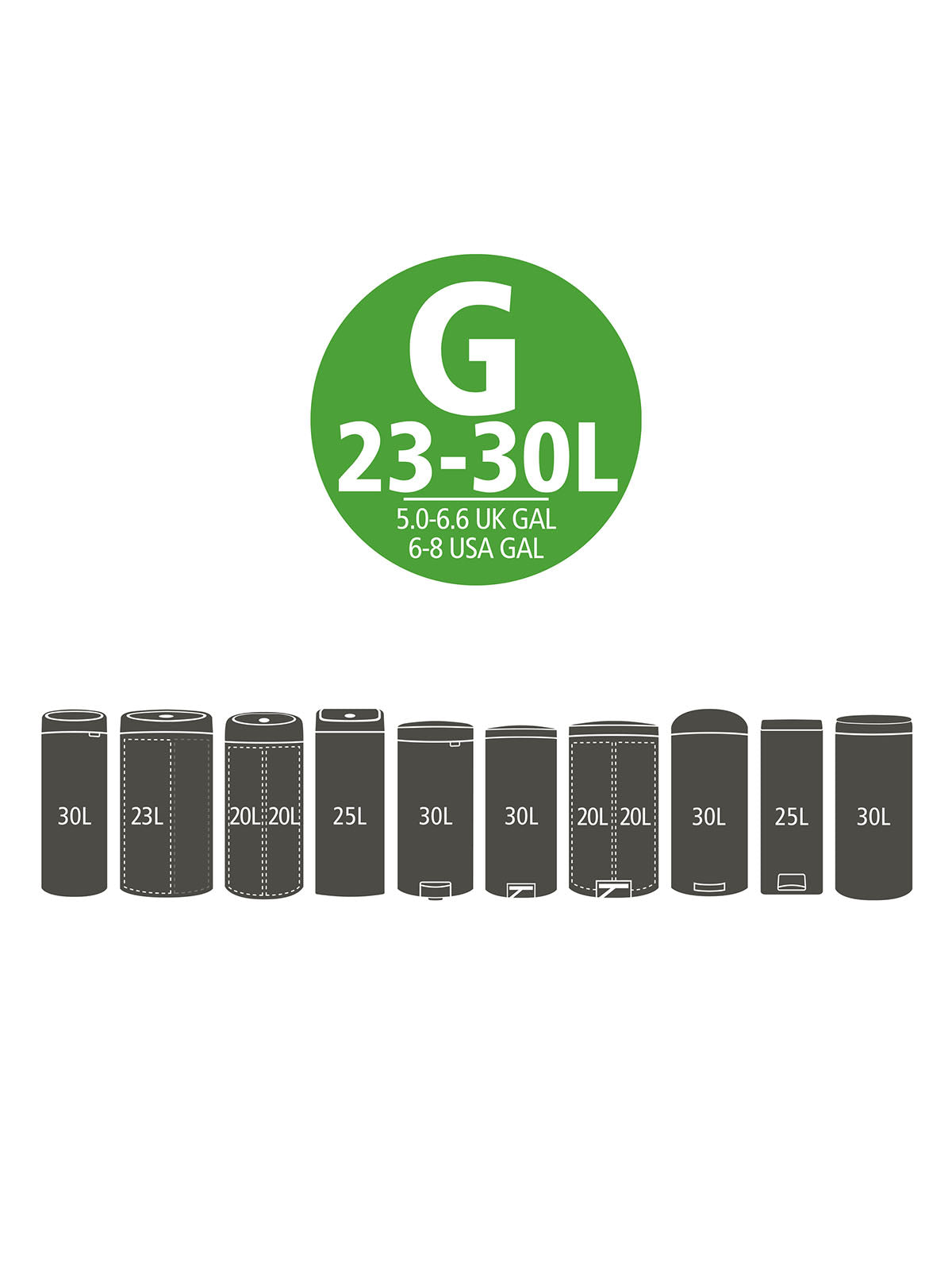 Brabantia PerfectFit Bags G - 23-30L Pack of 40