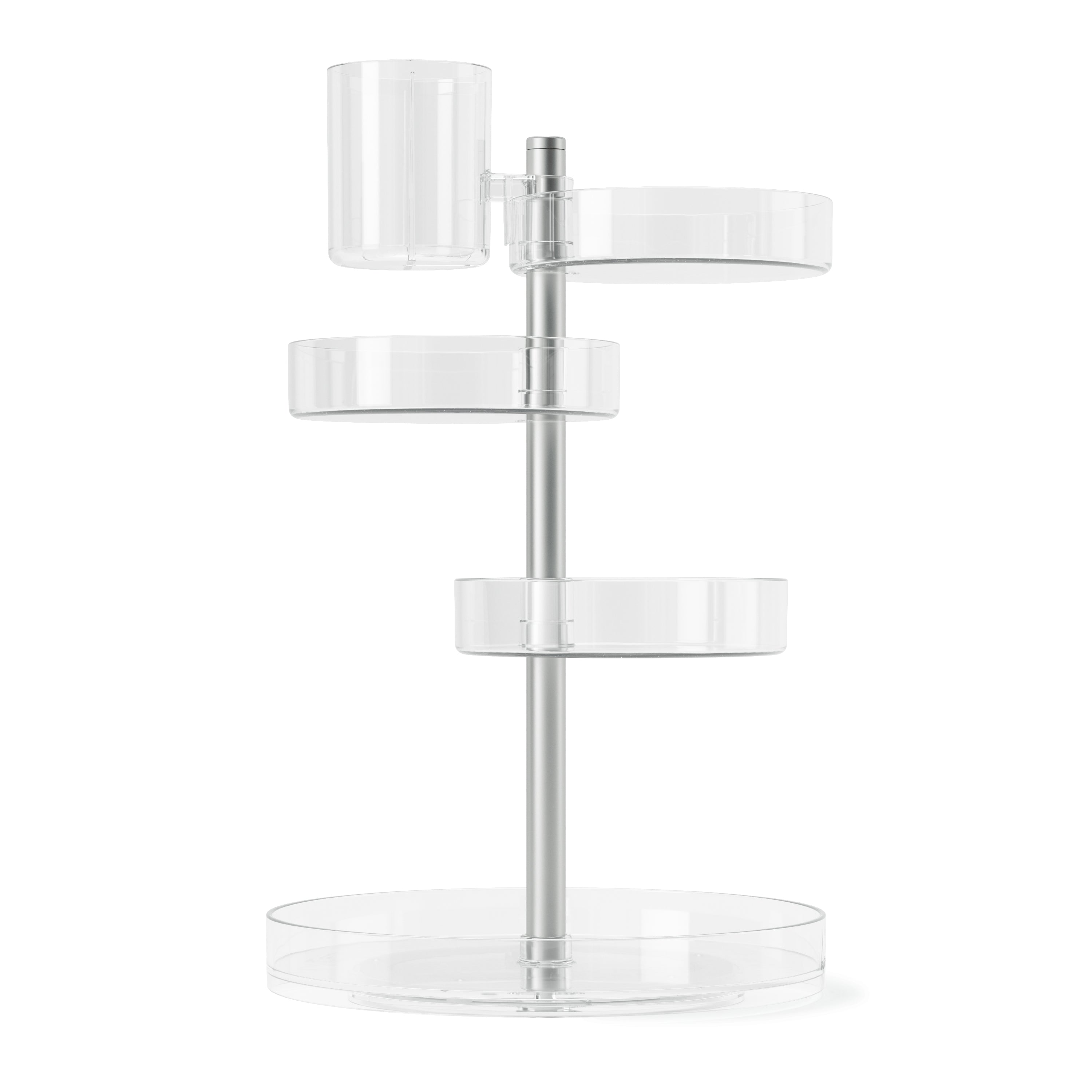Pirouette Cosmetic Organizer - Clear/Nickel Organiser UMBRA