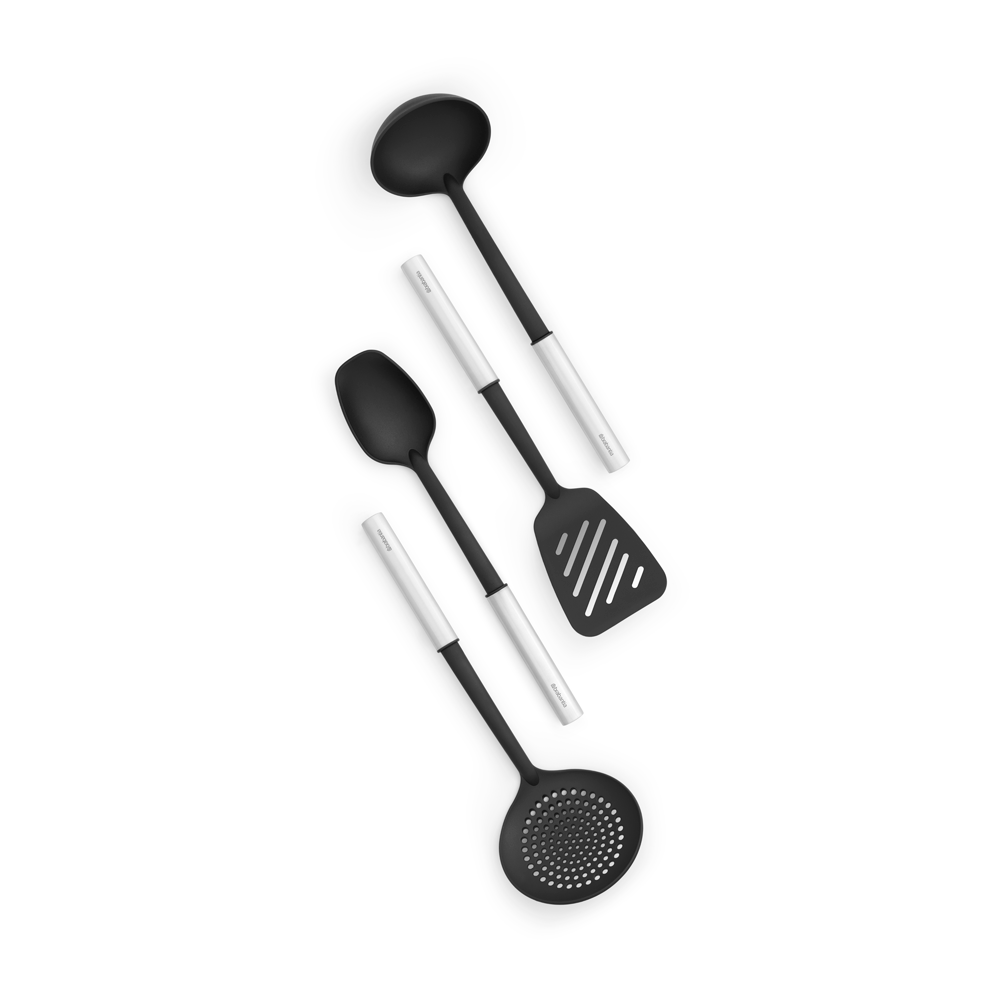 Brabantia Kitchen Utensils Set Nonstick - Matt Steel