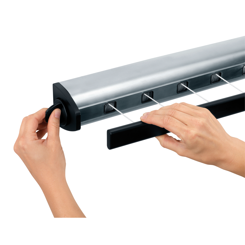 Brabantia Pull-Out Clothes Line - 22m Matt Steel