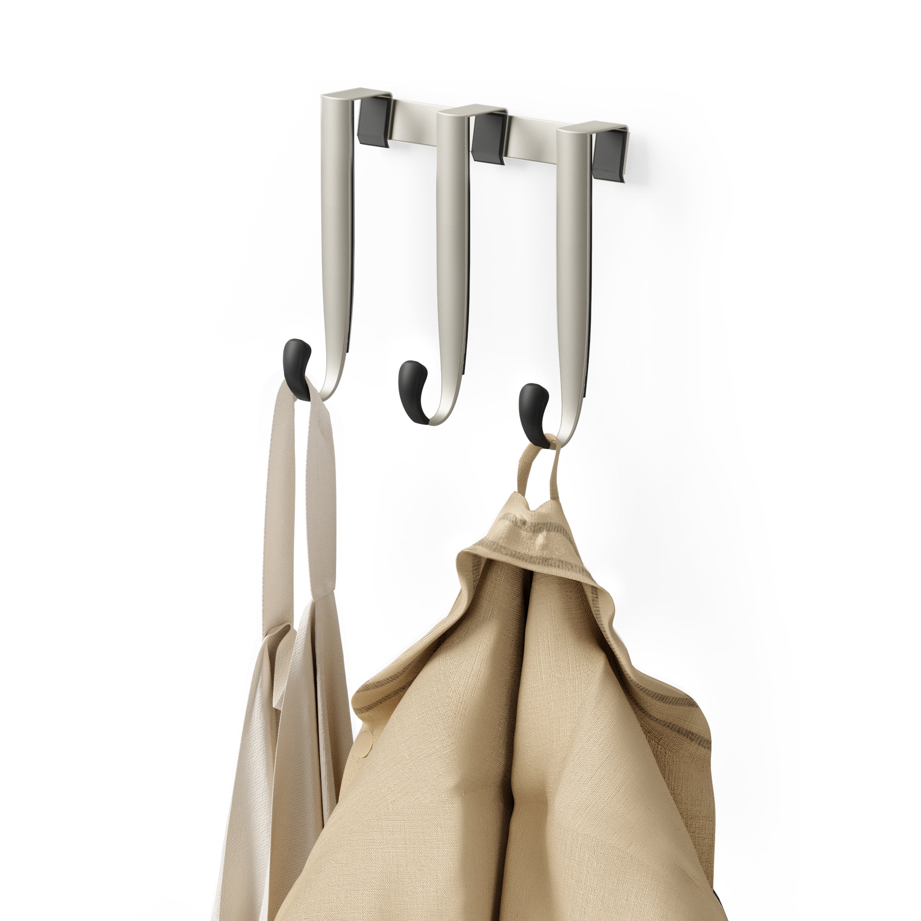 Schnook Over the Door Hooks Set of 3 - Black/Nickel Over Door Hook UMBRA