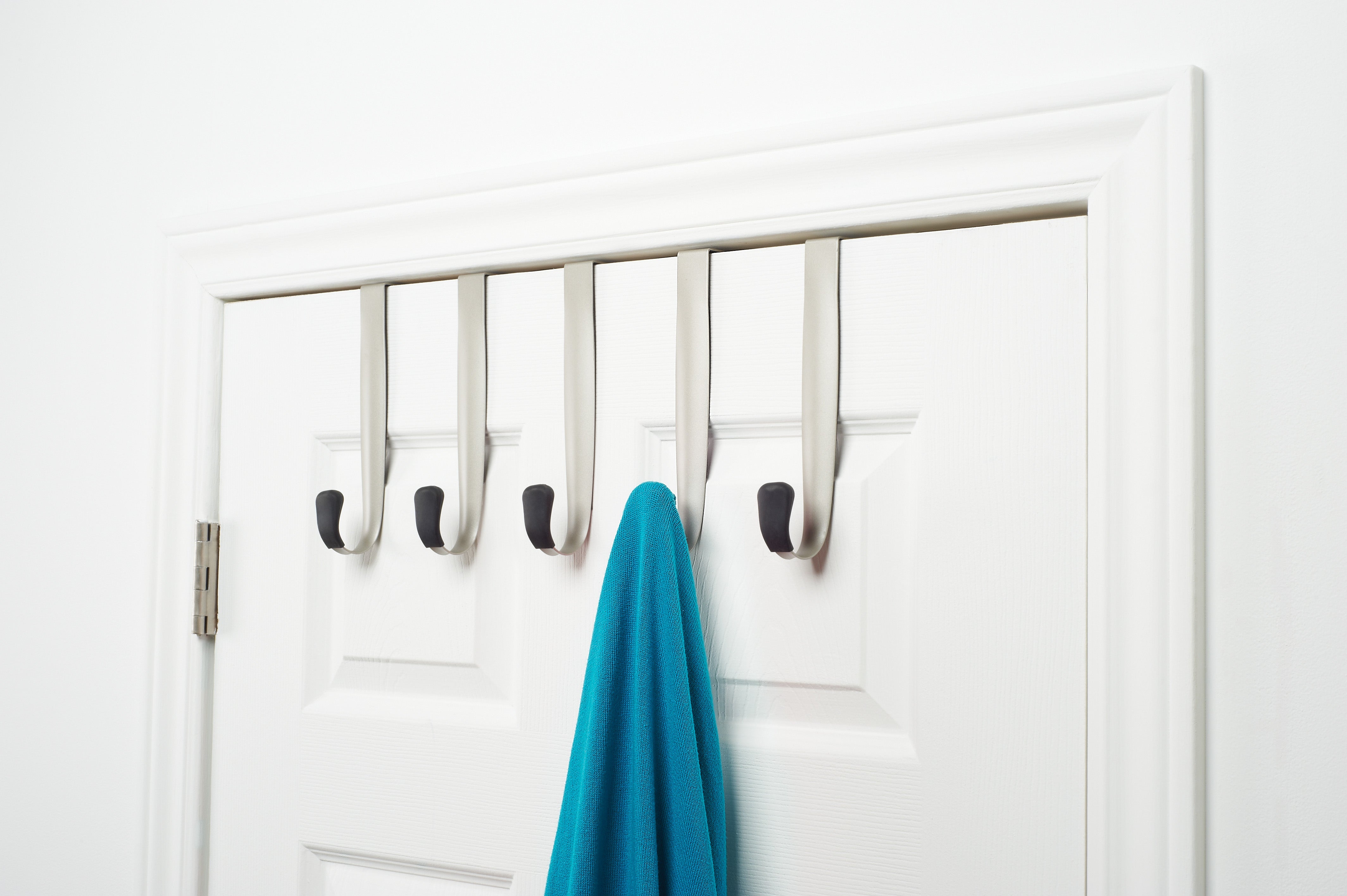 Schnook Over the Door Hooks Set of 5 - Black/Nickel Over Door Hook UMBRA