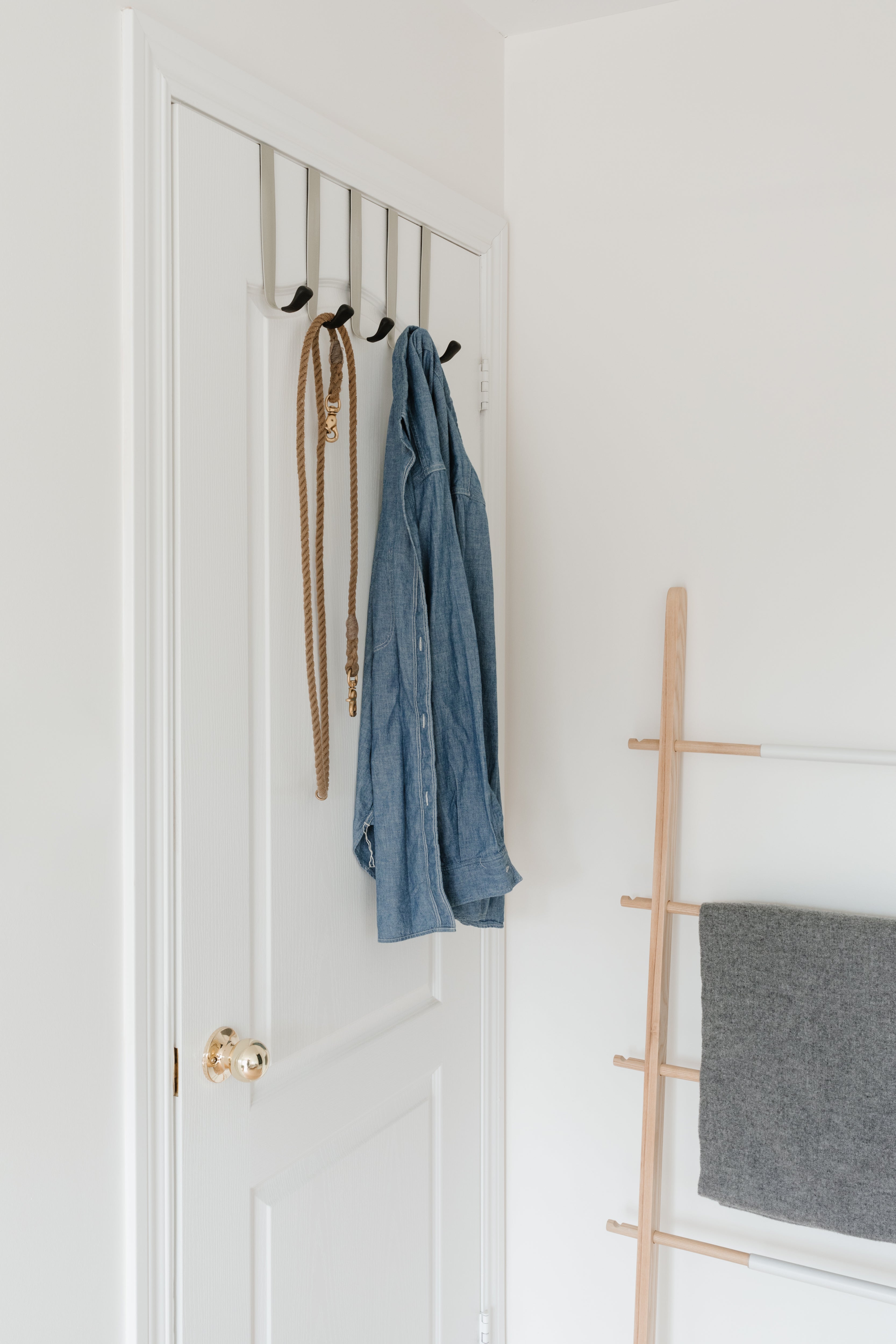 Schnook Over the Door Hooks Set of 5 - Black/Nickel Over Door Hook UMBRA