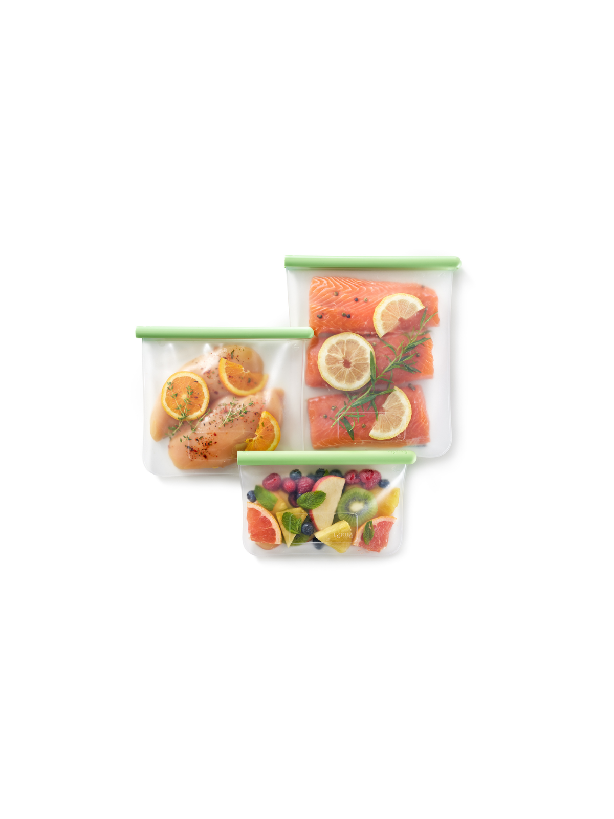 Lekue Reusable Flat Silicone Bags - Set of 3