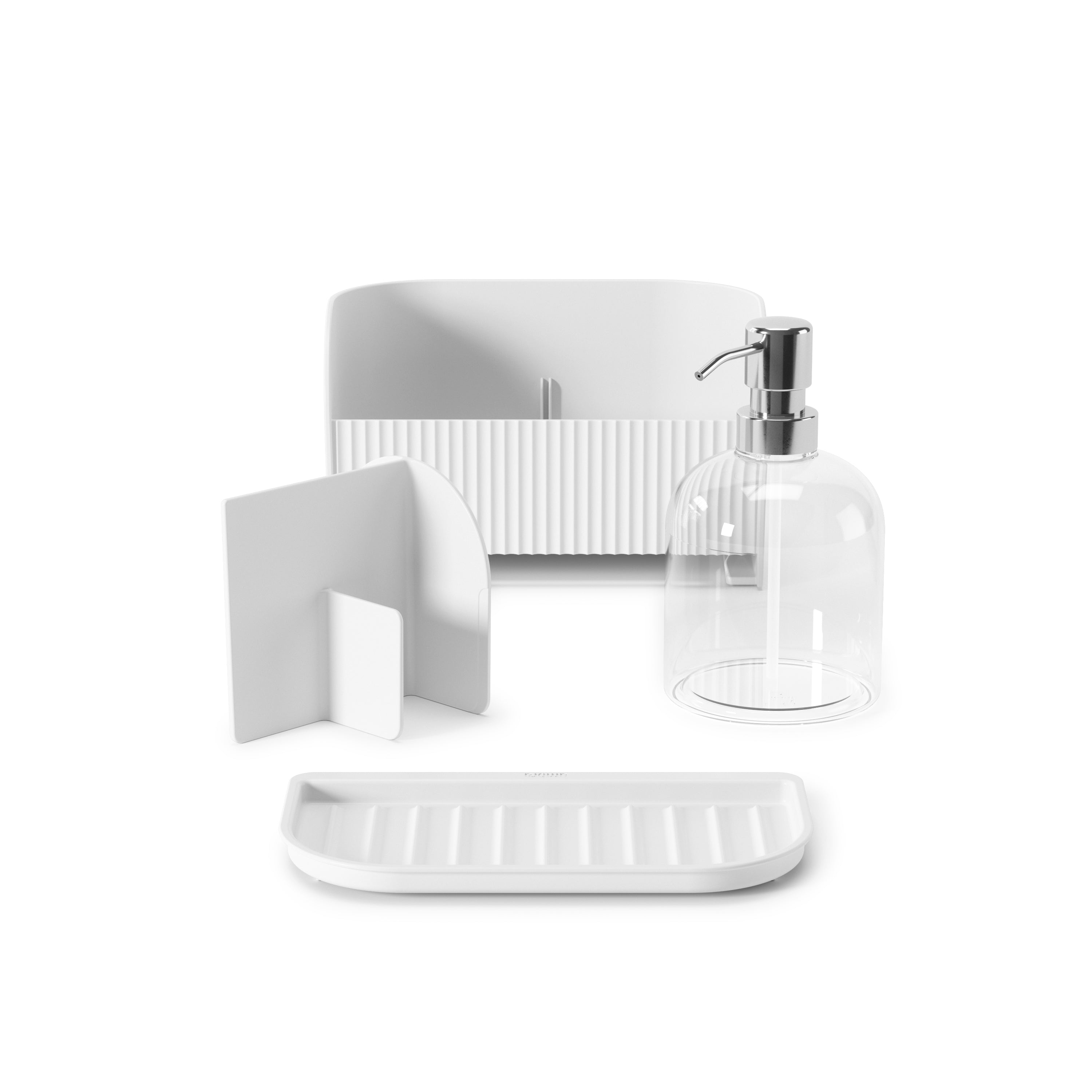 Sling Caddy With Pump - White Soap Dispenser UMBRA