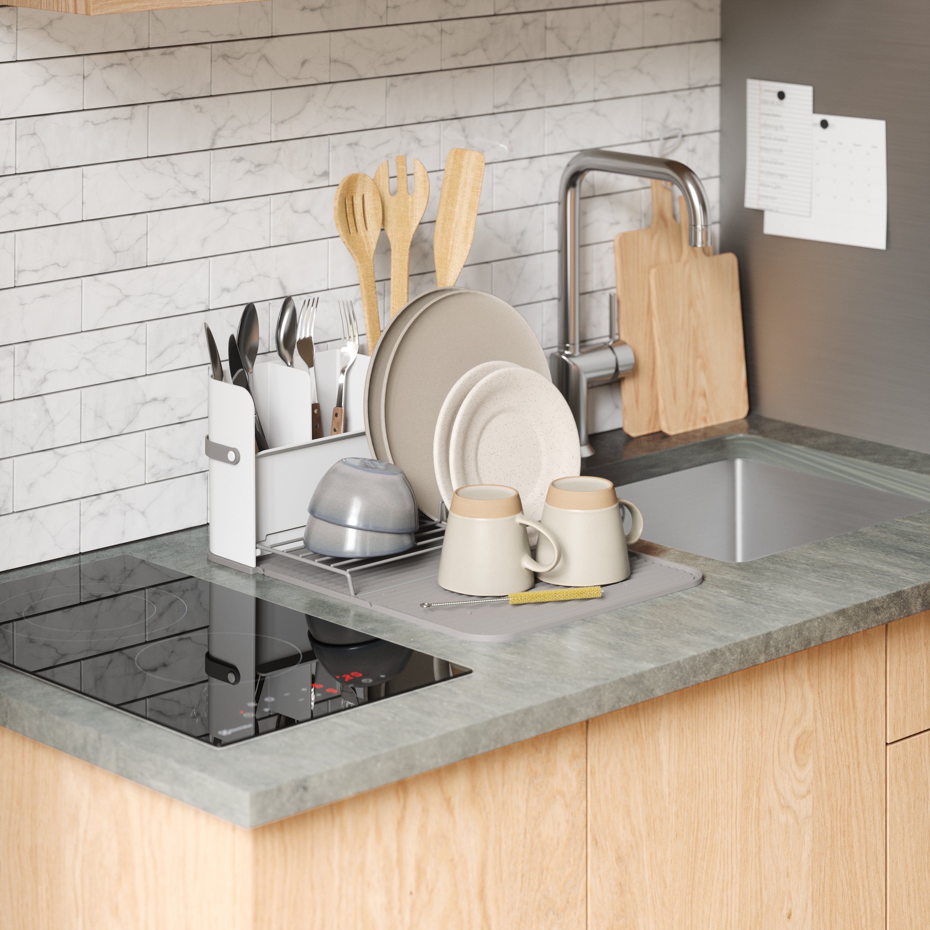 Sling Folding Dishrack - White Dish Rack UMBRA