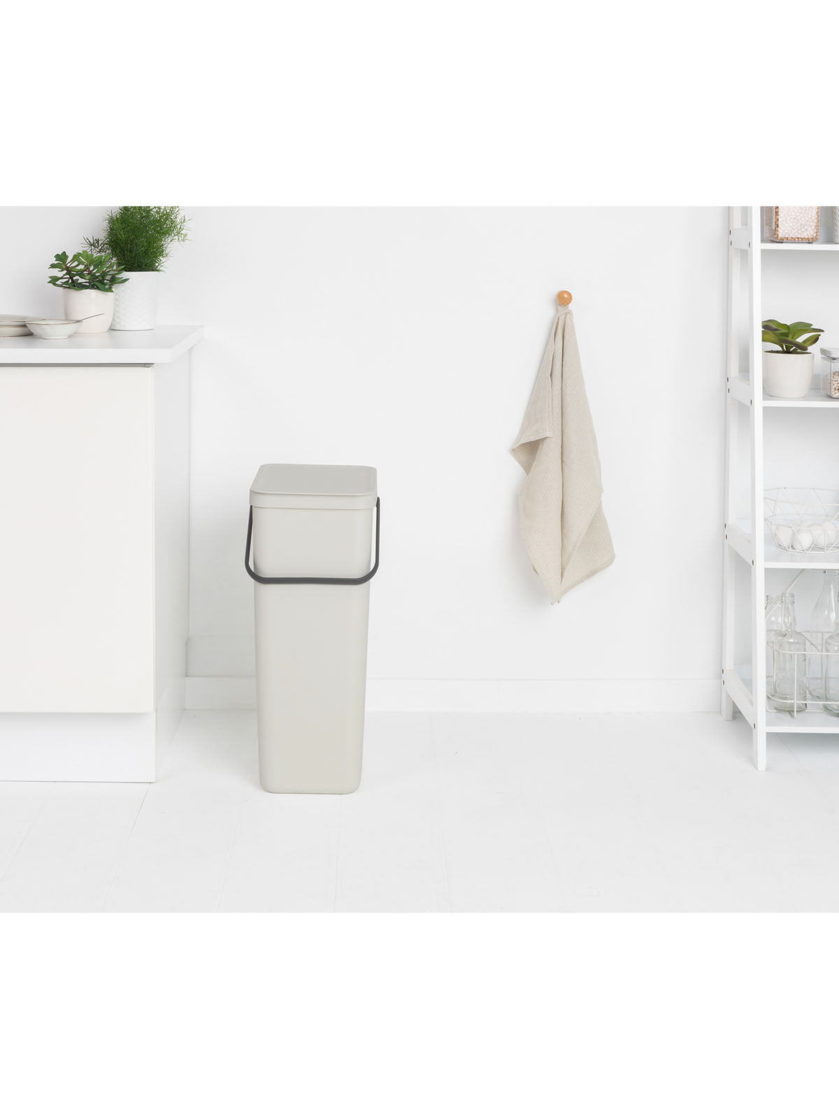 Brabantia Sort & Go Waste Bin - 40L Light Grey