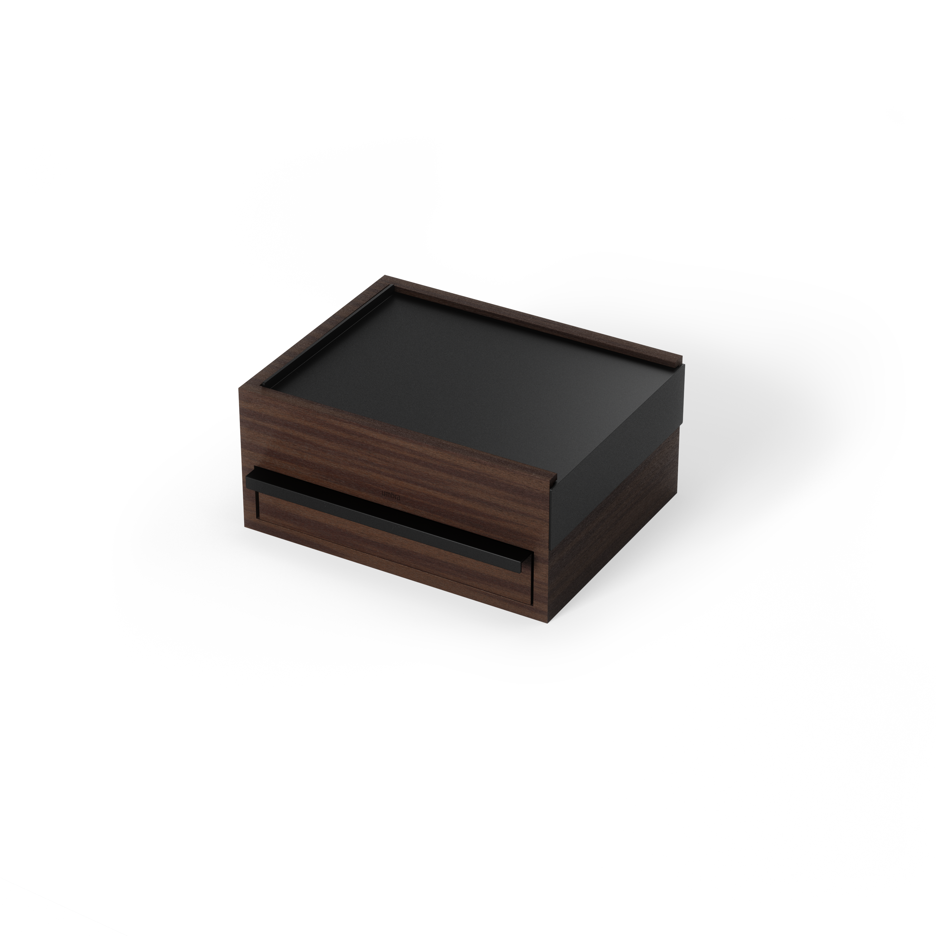 Stowit Jewelry Box - Black/Walnut Jewelry Storage UMBRA