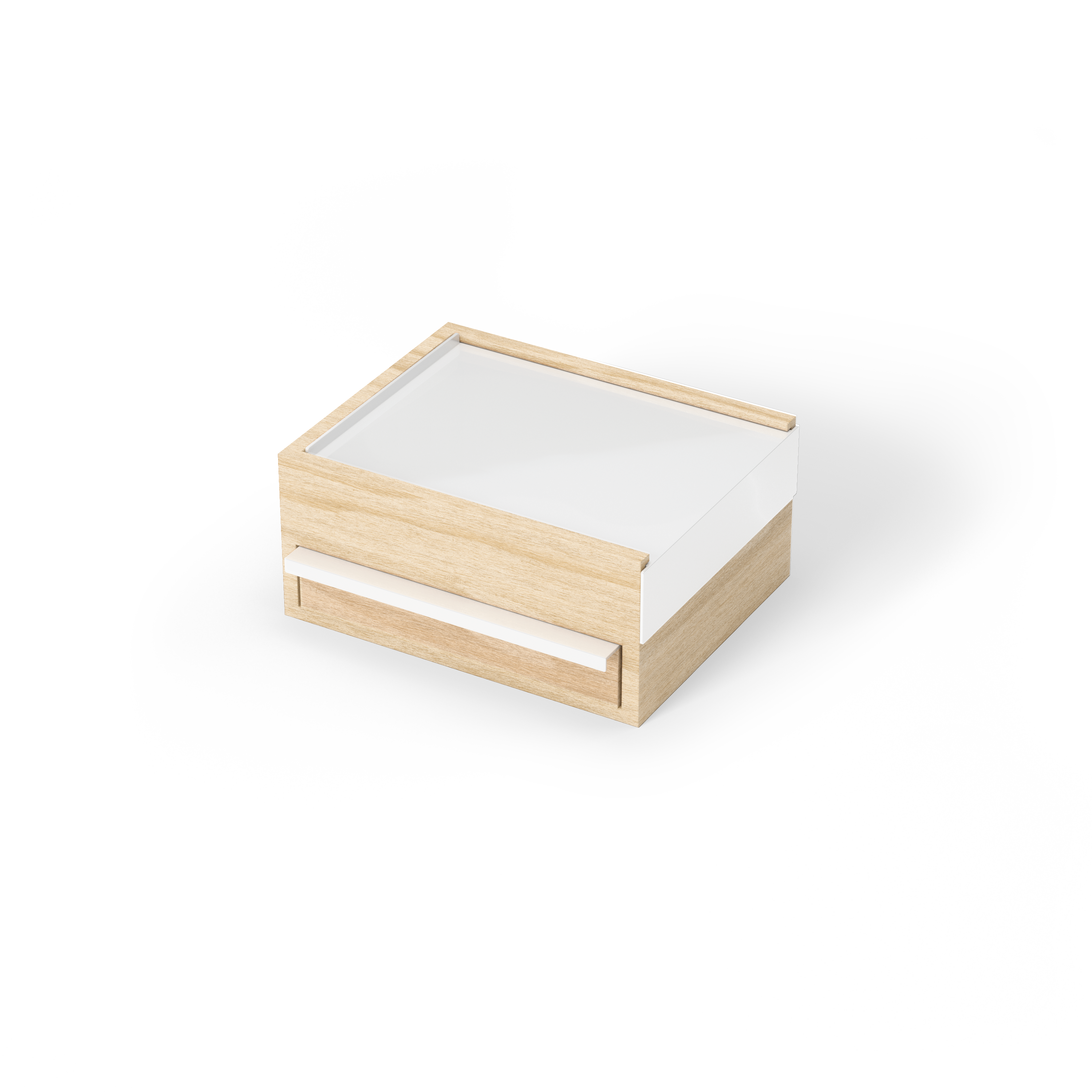 Stowit Jewelry Box - White/Natural Jewelry Storage UMBRA