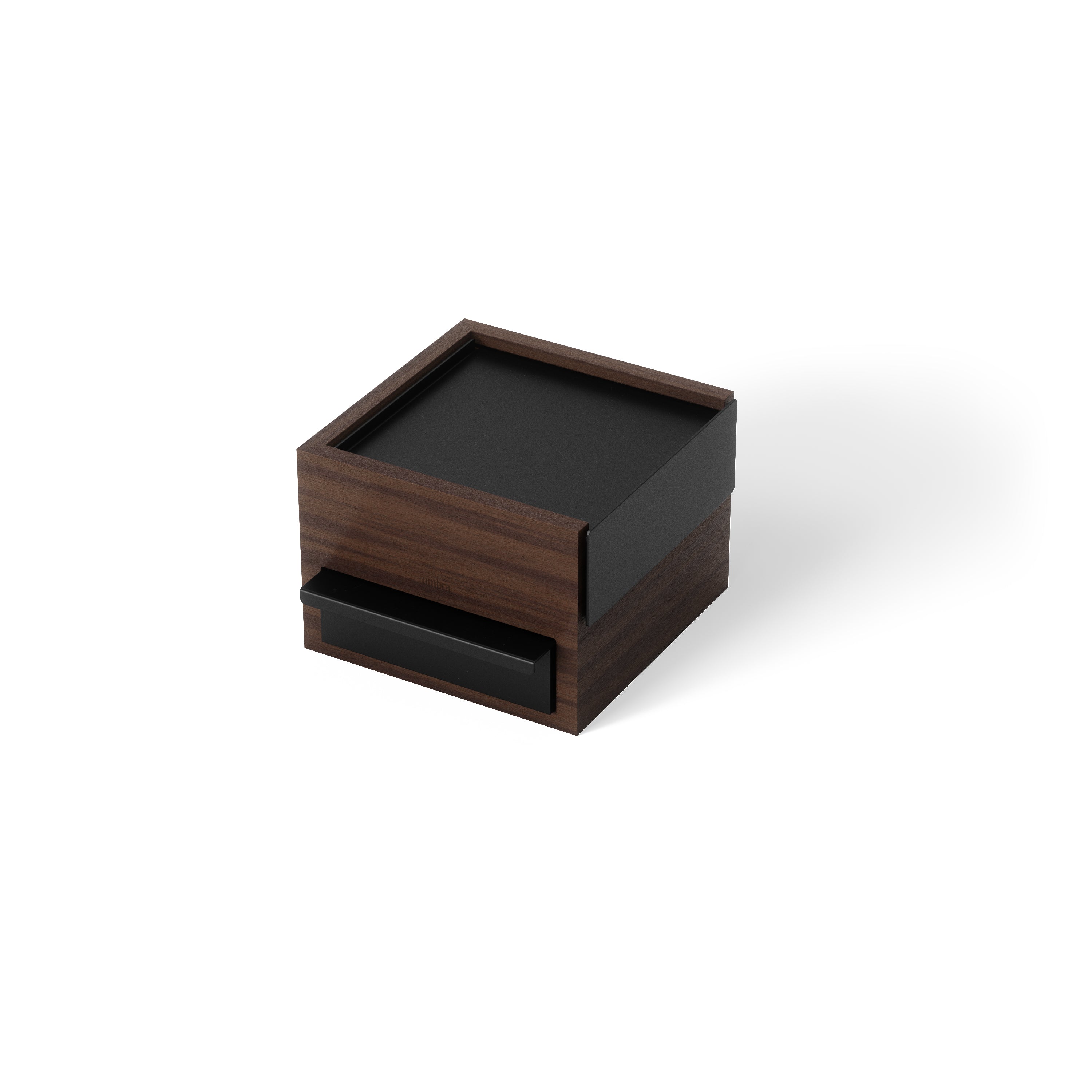 Stowit Mini Jewelry Box - Black/Walnut Jewelry Storage UMBRA