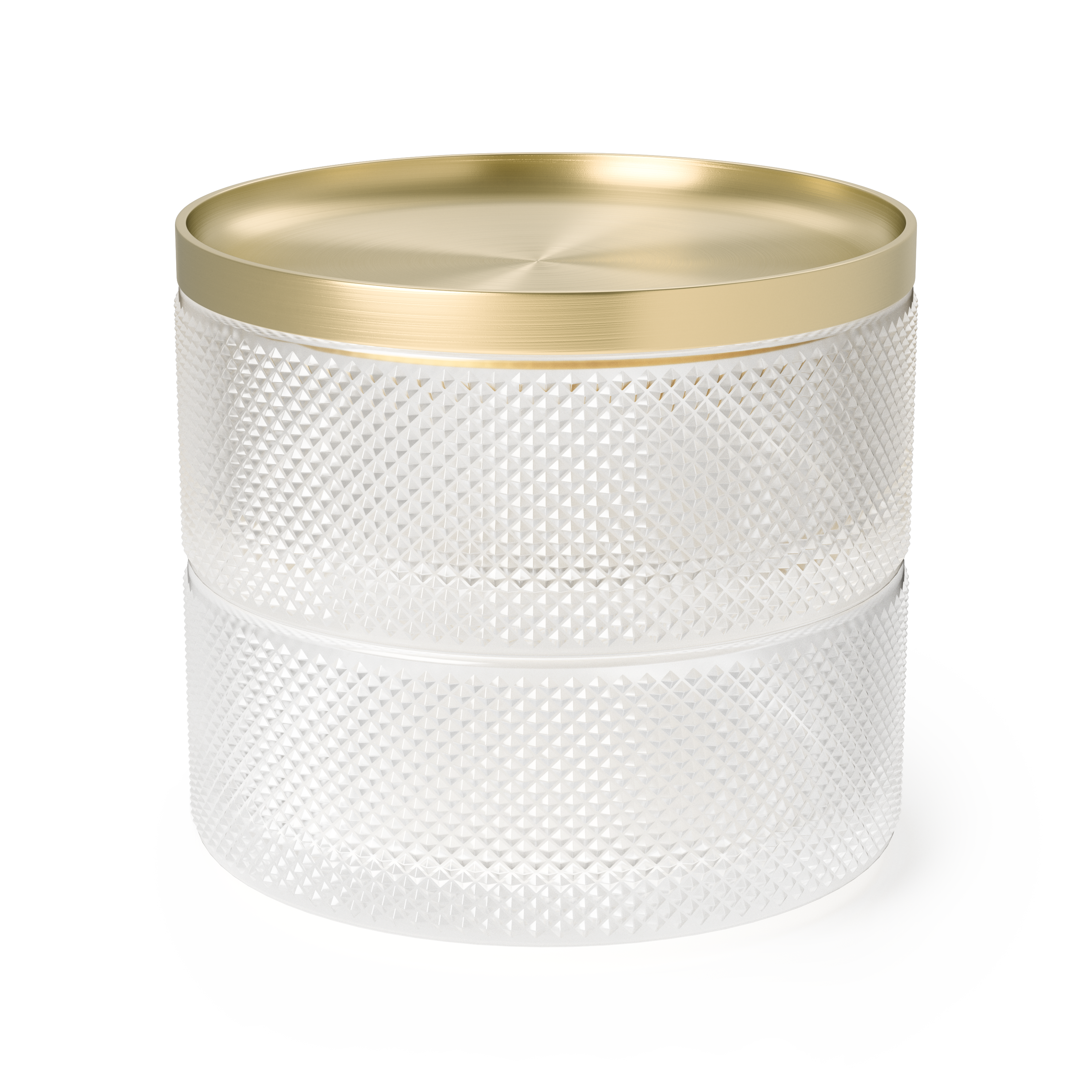 Tesora Storage Box Glass - Clear/Brass Jewelry Storage UMBRA