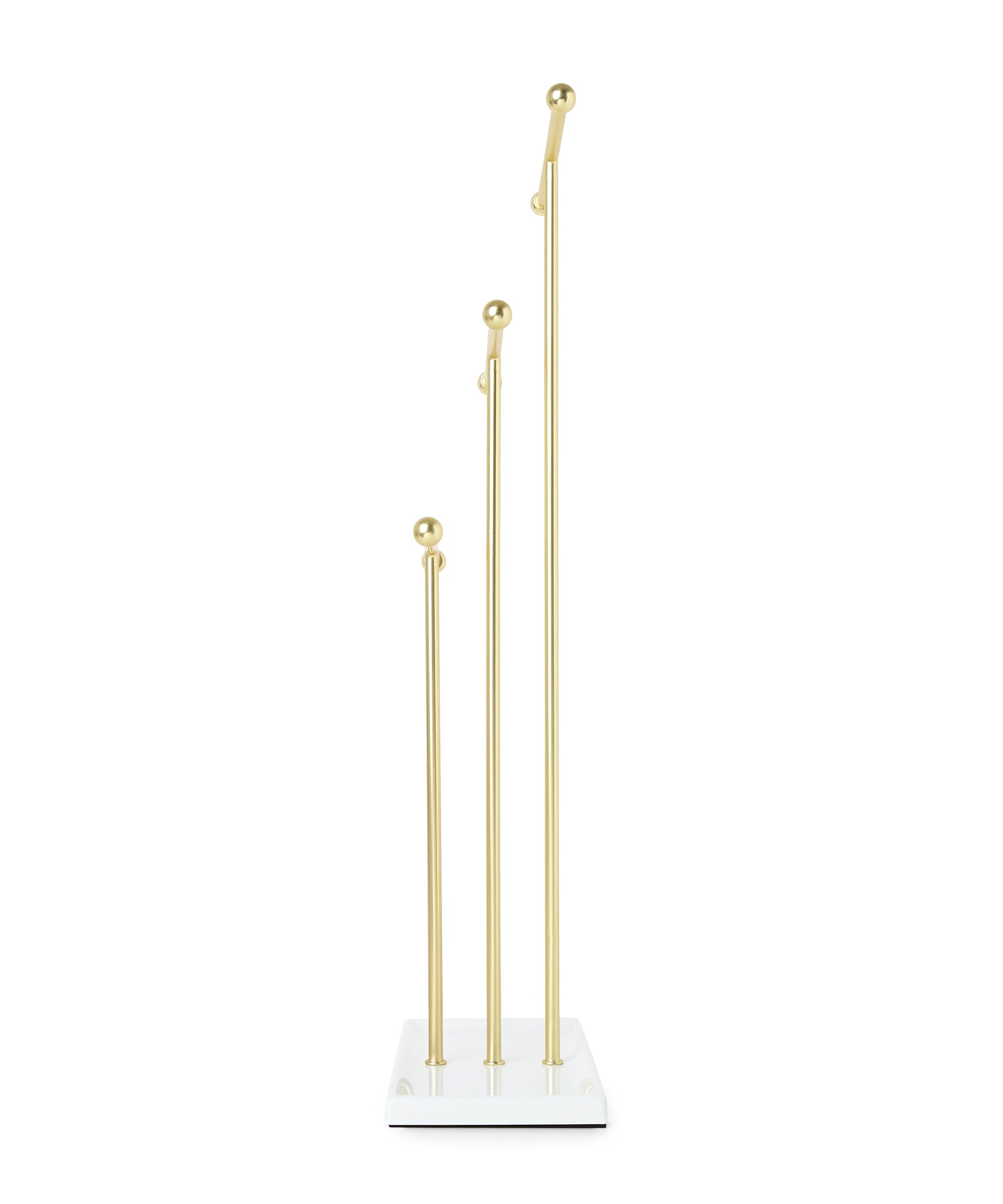 Trigem Jewelry Stand - White/Brass Jewelry Storage UMBRA