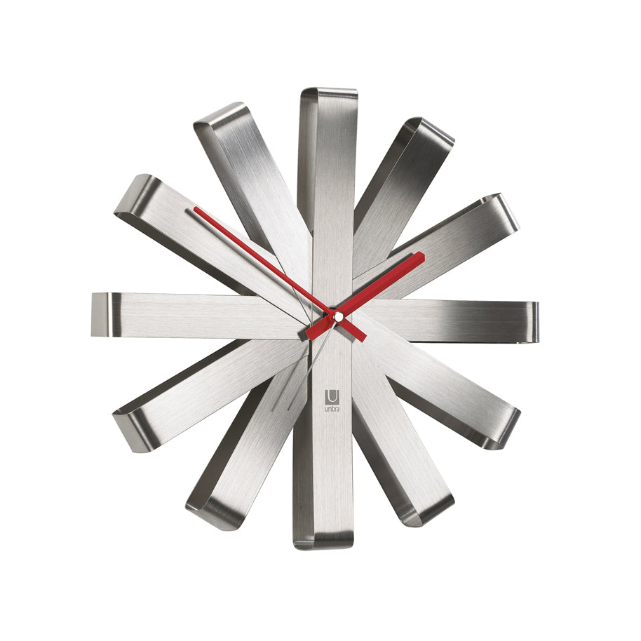 UMBRA Ribbon Wall Clock - Steel
