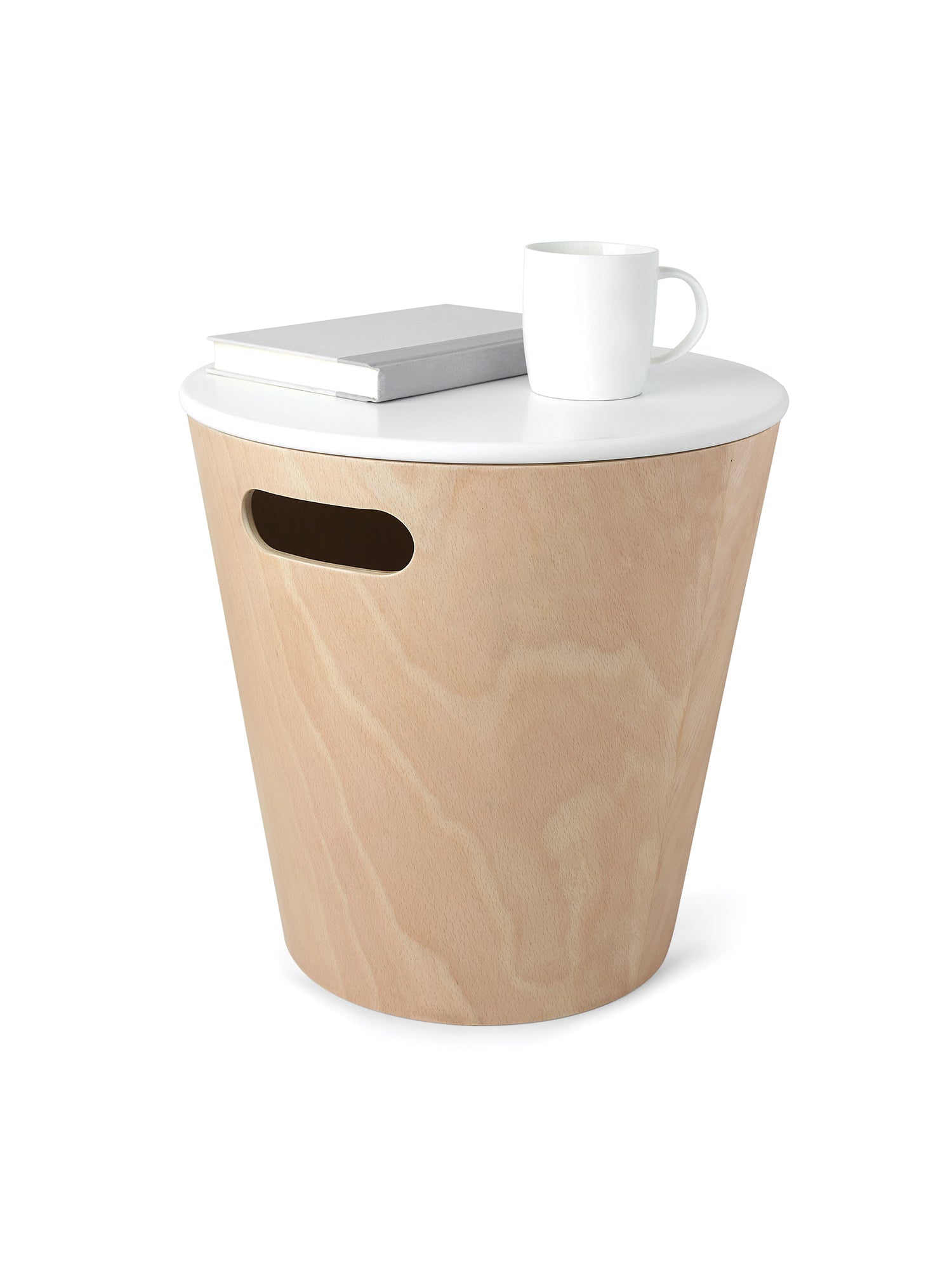 UMBRA Woodrow Storage Stool - White/Natural
