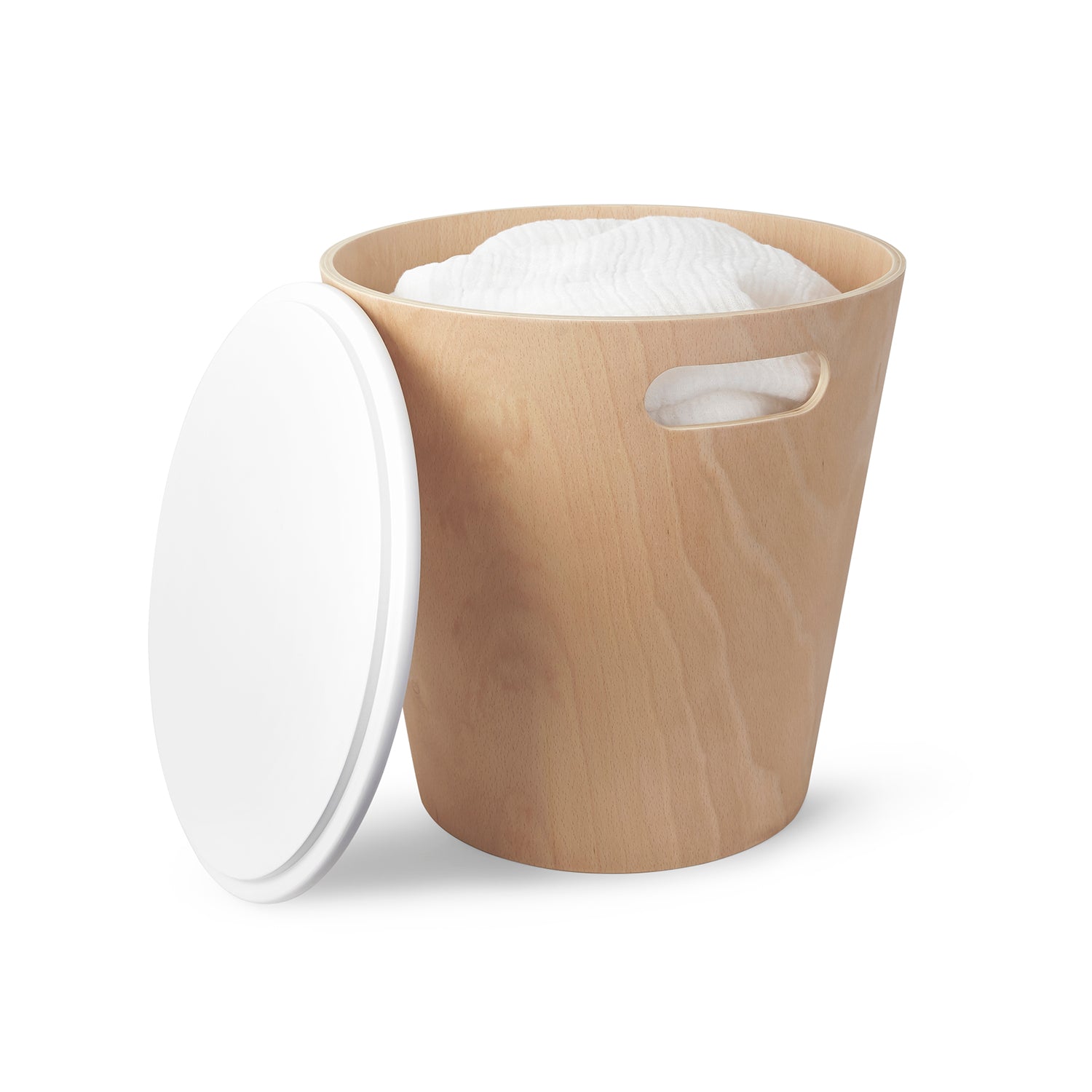UMBRA Woodrow Storage Stool - White/Natural