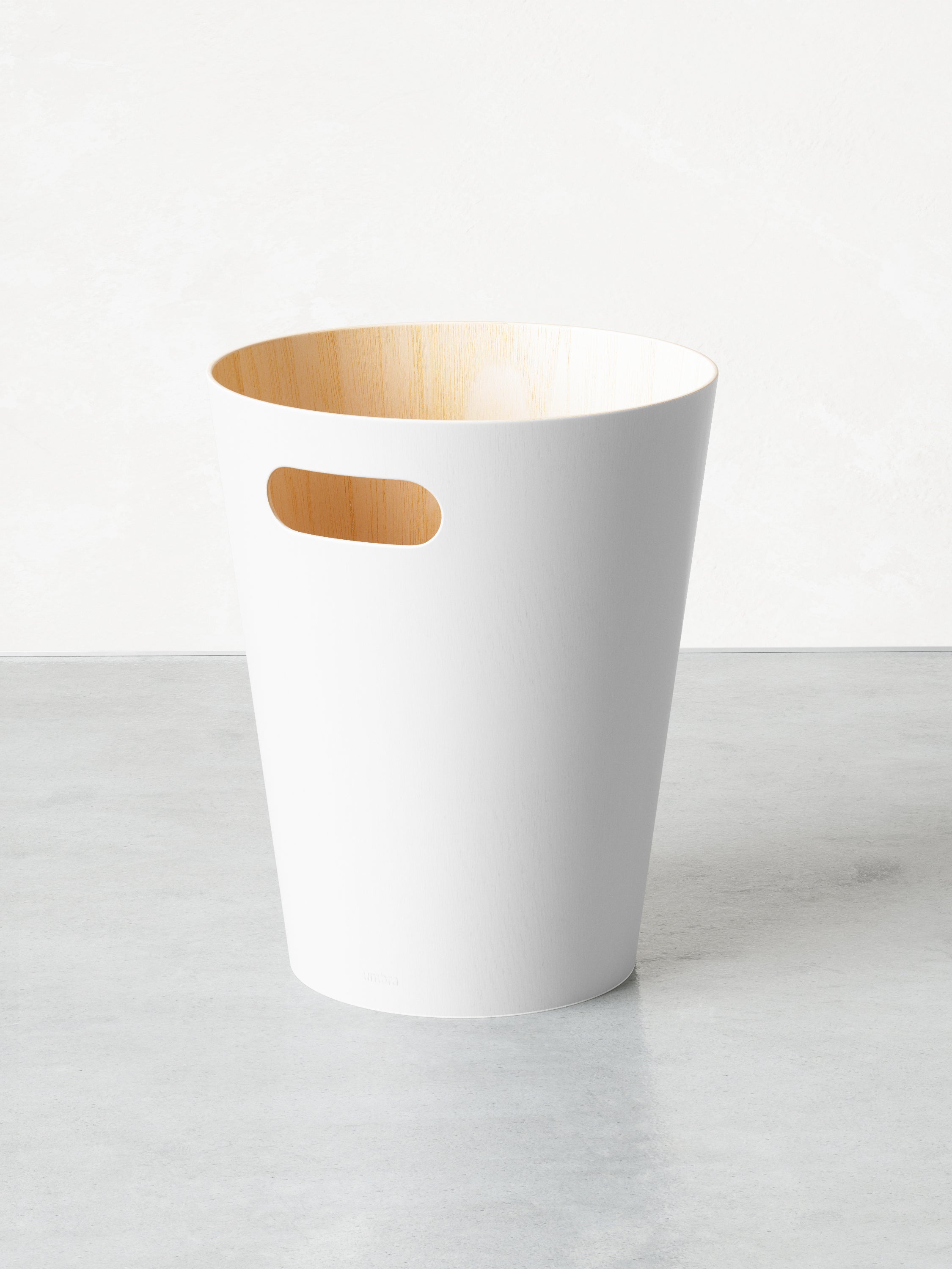 UMBRA Woodrow Trash Can - White