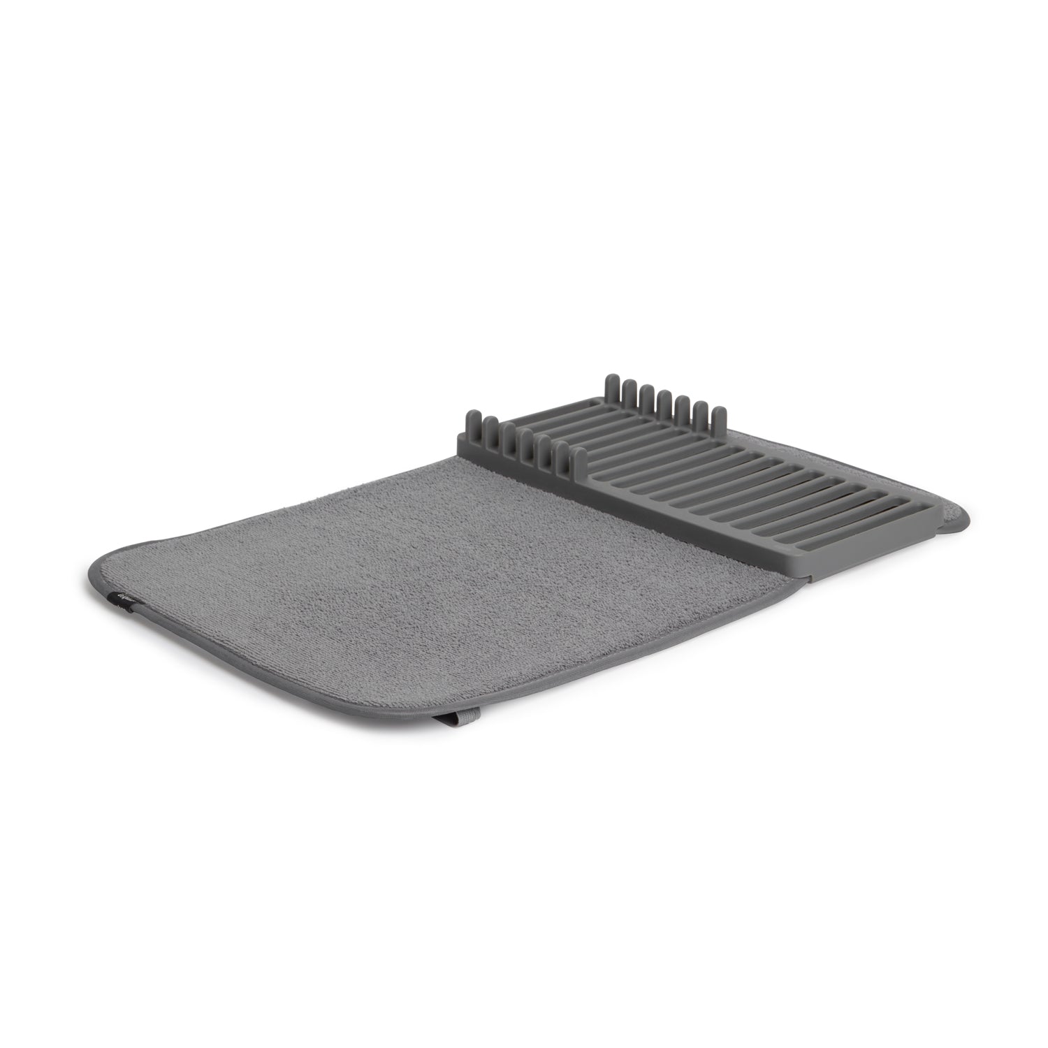 Udry Mini Drying Rack & Drying Mat, Charcoal Dish Rack UMBRA