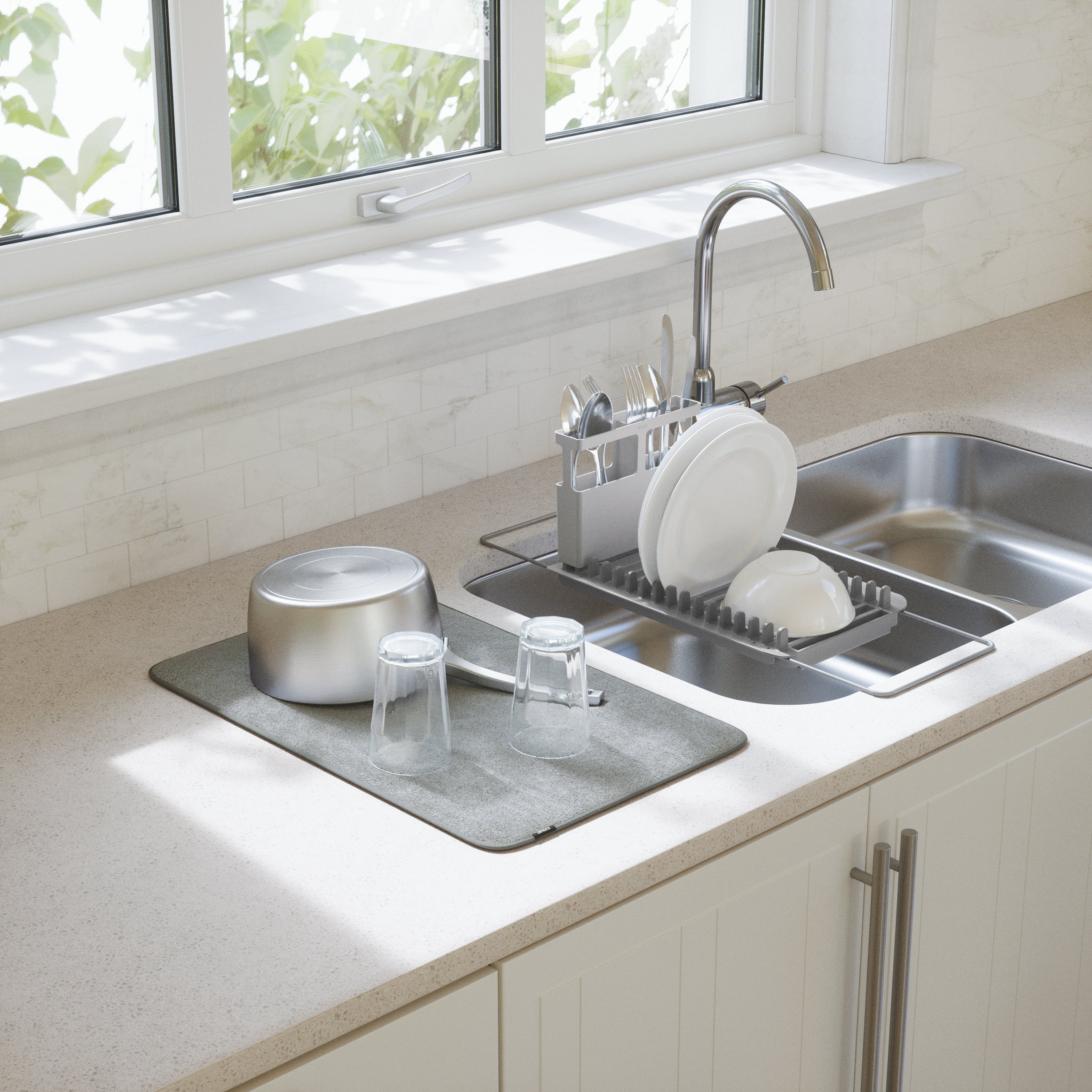 Udry Over The Sink - Charcoal Dish Rack UMBRA