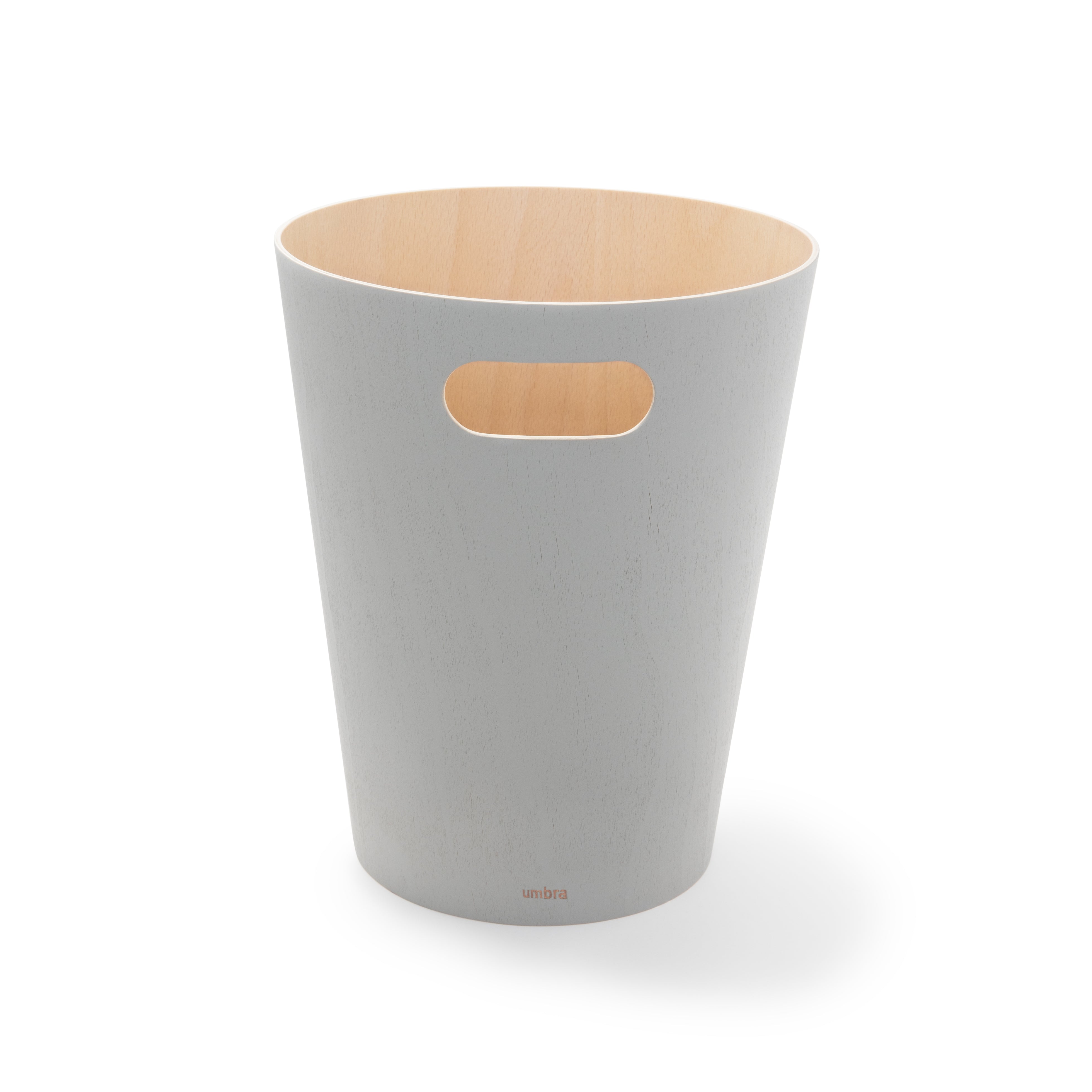 Woodrow Trash Can - Grey Open Top Bin UMBRA
