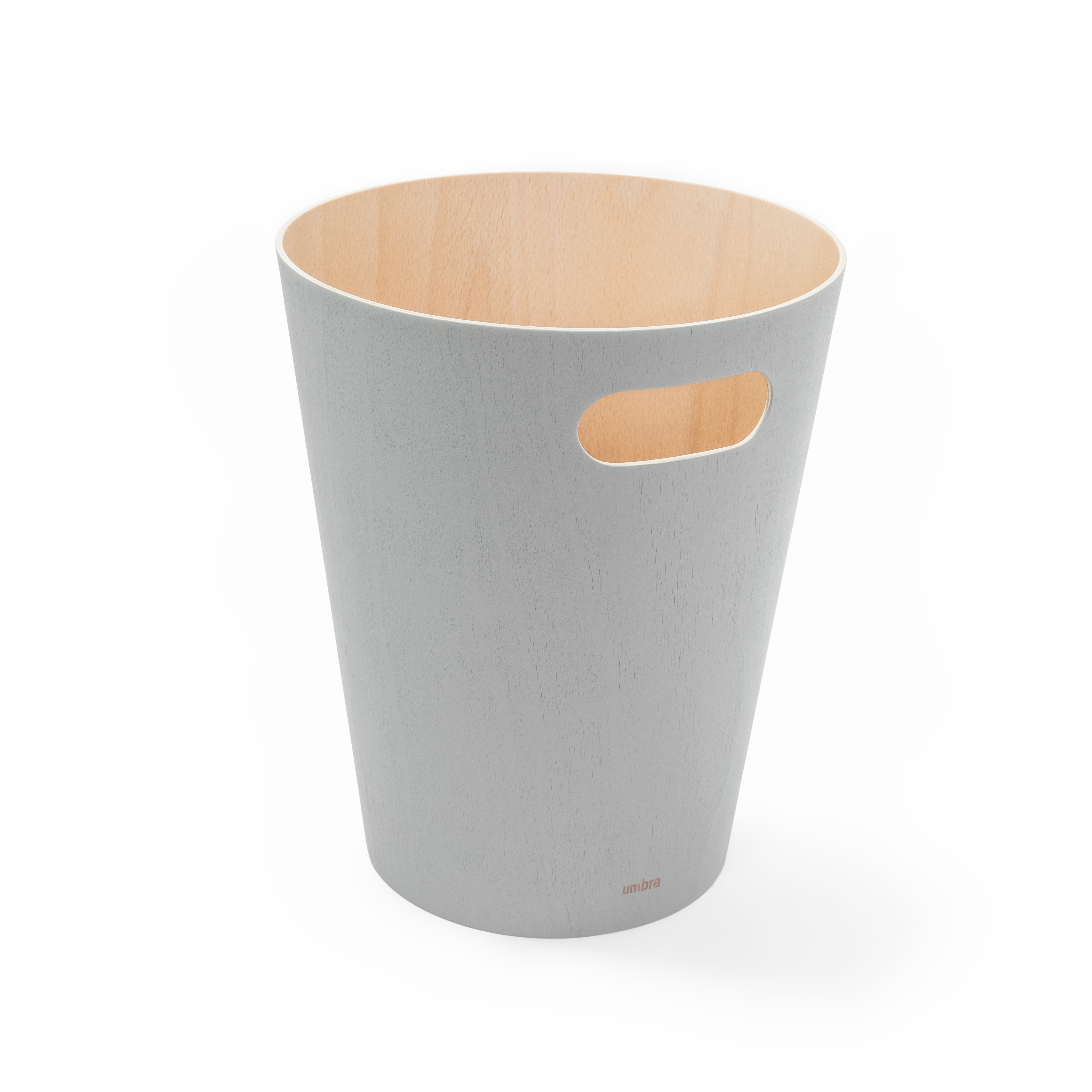 Woodrow Trash Can - Grey Open Top Bin UMBRA