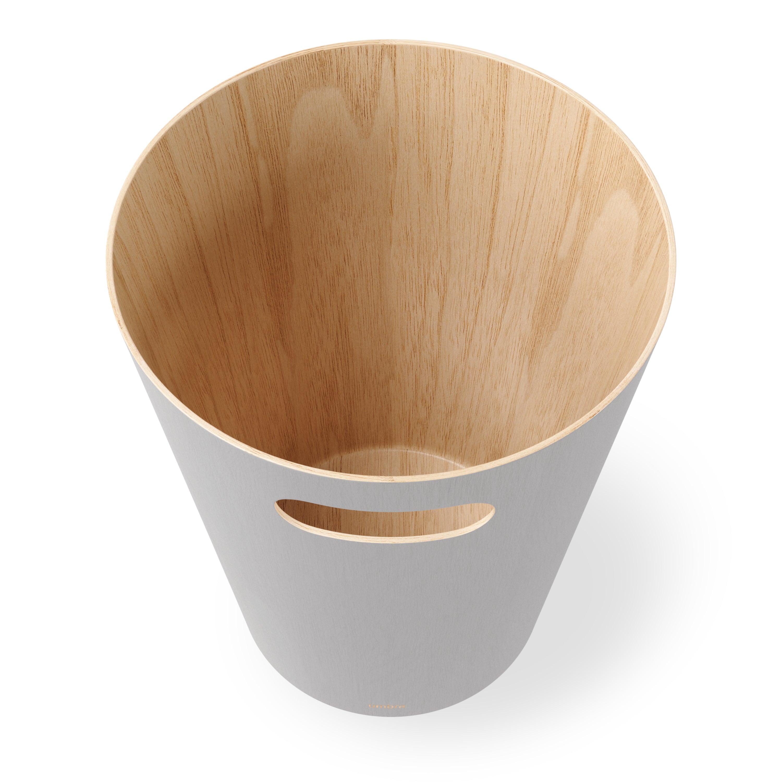 Woodrow Trash Can - Grey Open Top Bin UMBRA