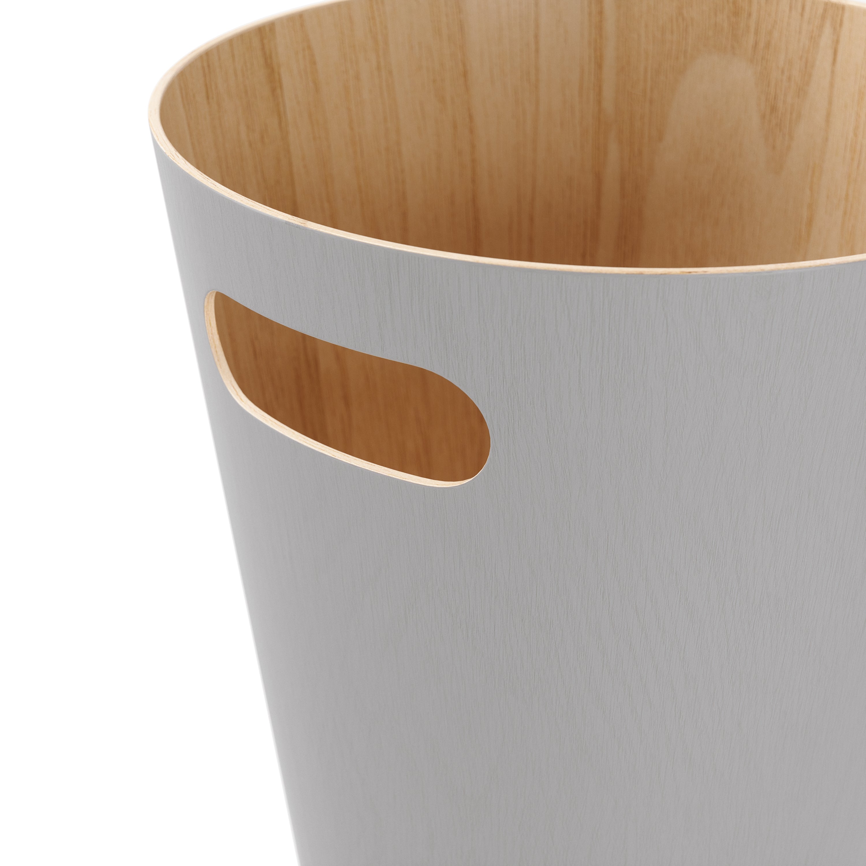 Woodrow Trash Can - Grey Open Top Bin UMBRA