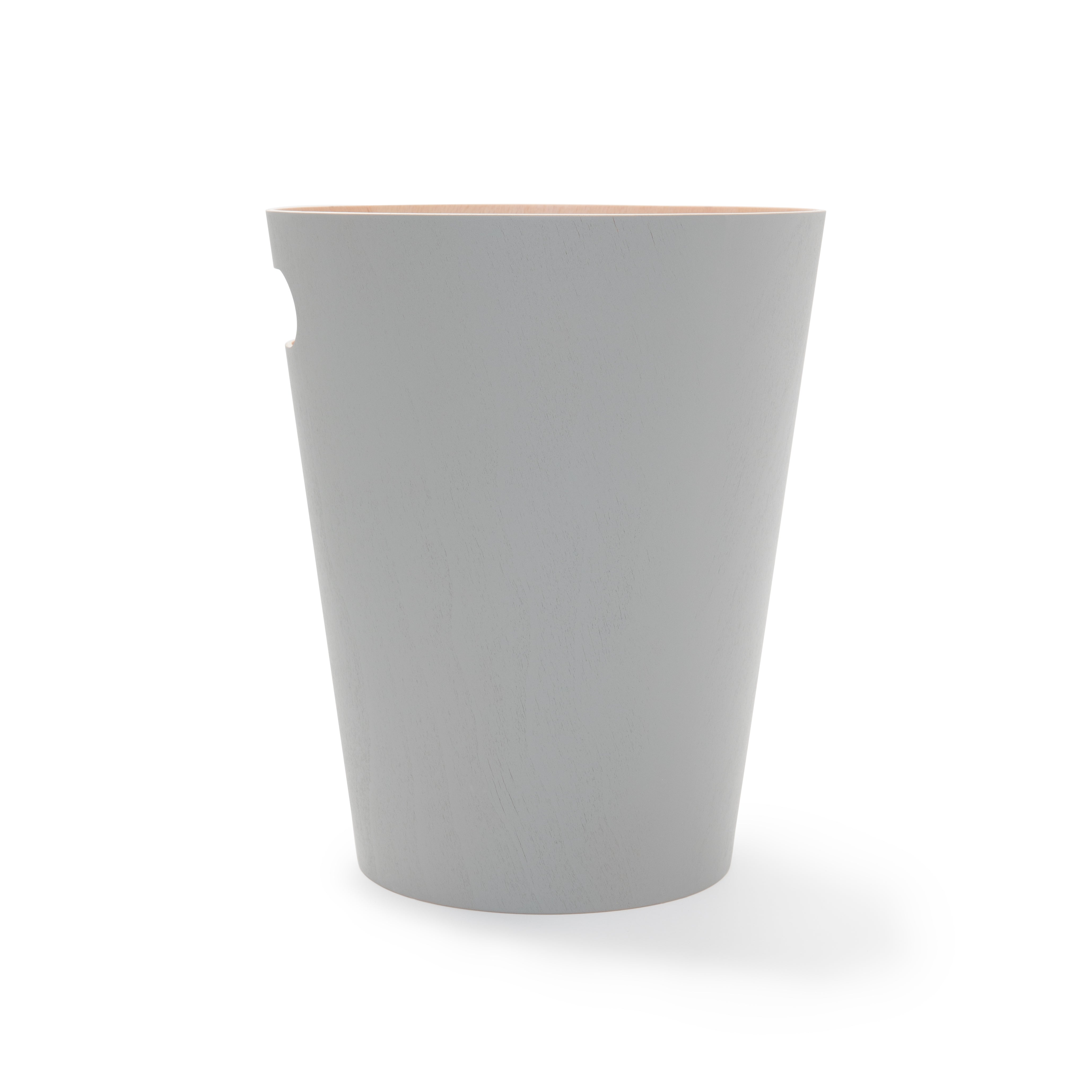 Woodrow Trash Can - Grey Open Top Bin UMBRA