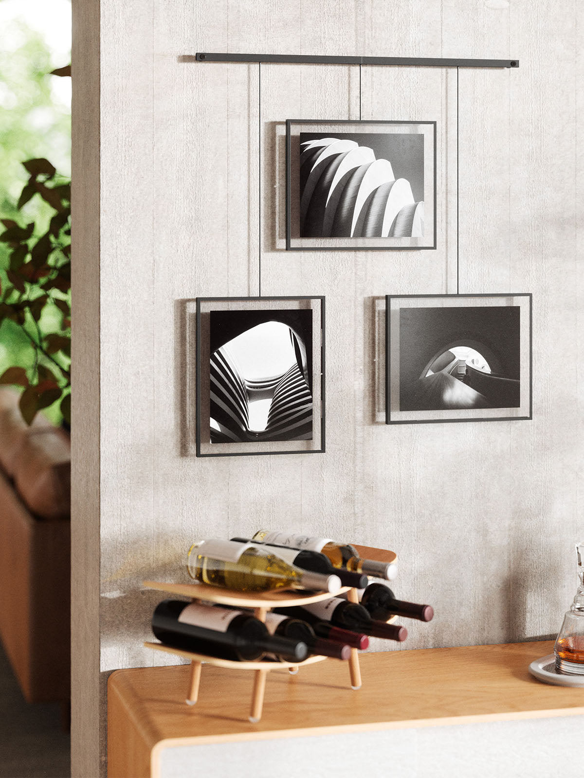Umbra Exhibit Wall Picture Frame - Set of 3 8x10 Black