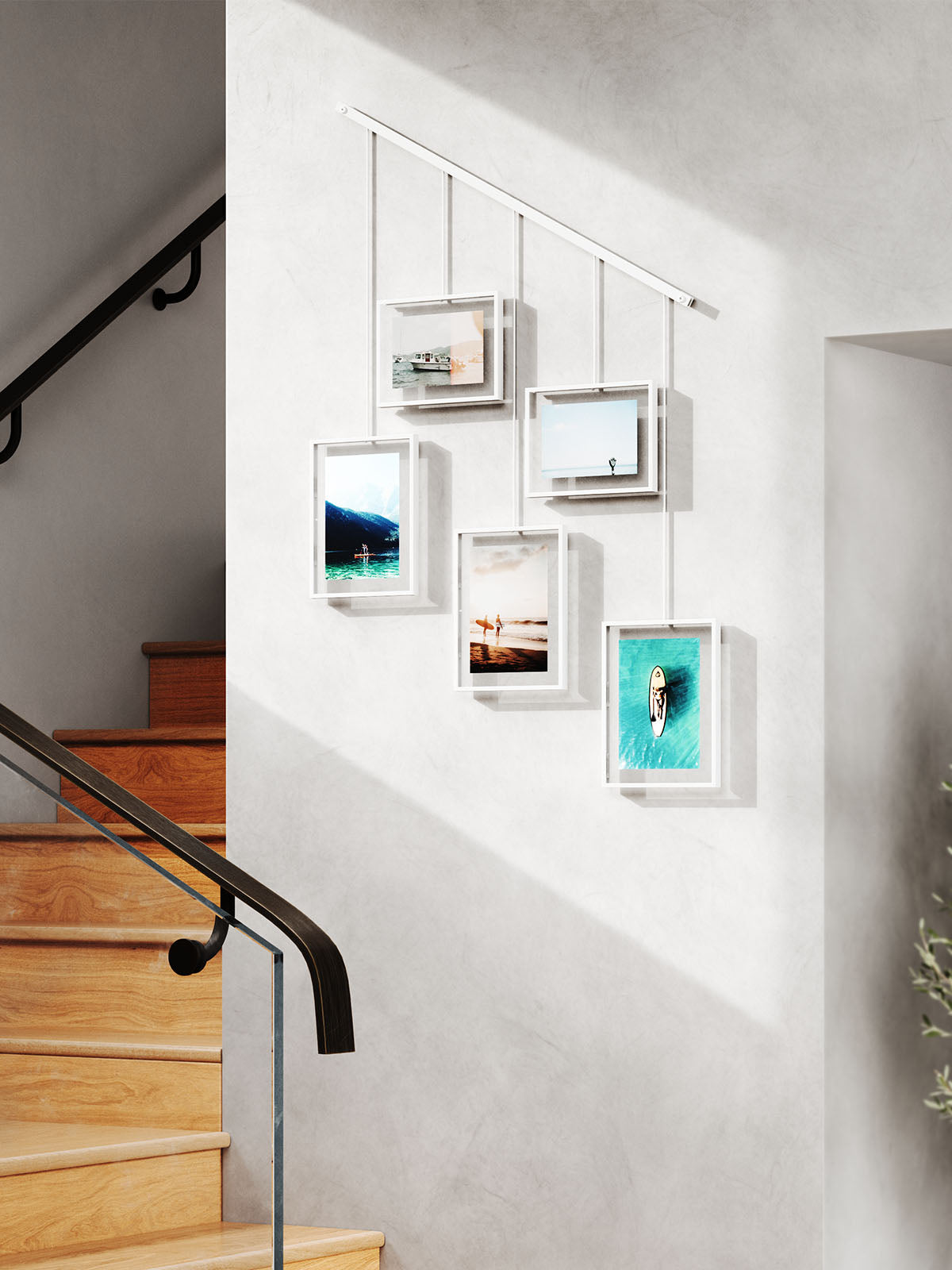 Umbra Exhibit Wall Picture Frame - Set of 5 White