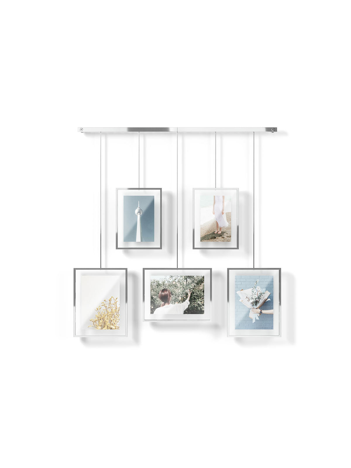 Umbra Exhibit Wall Picture Frame - Set of 5 Chrome